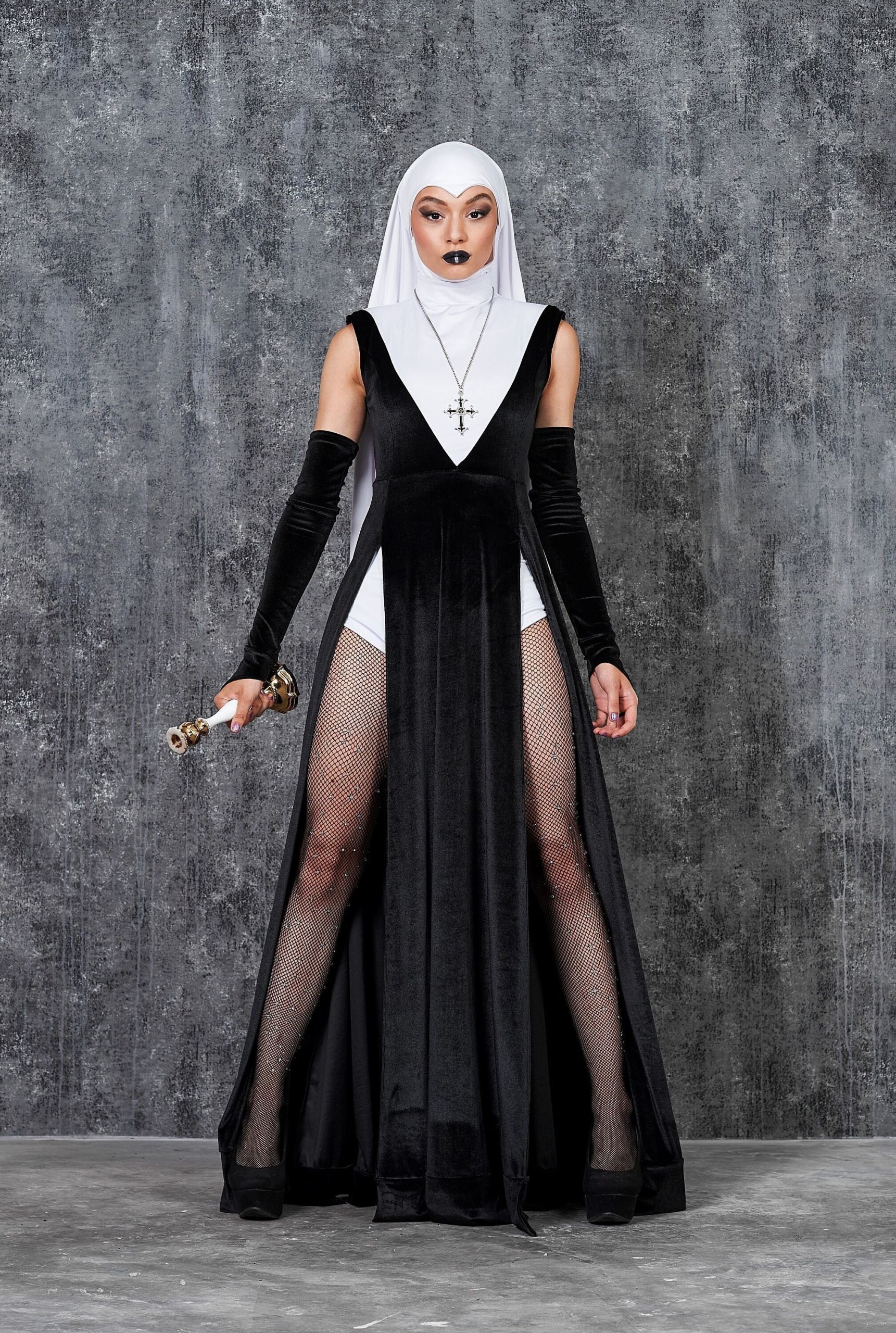 Sexy Nun Halloween Costume Elegant Y Nun Dress Nun Costume for Woman Halloween Costume Etsy Uk