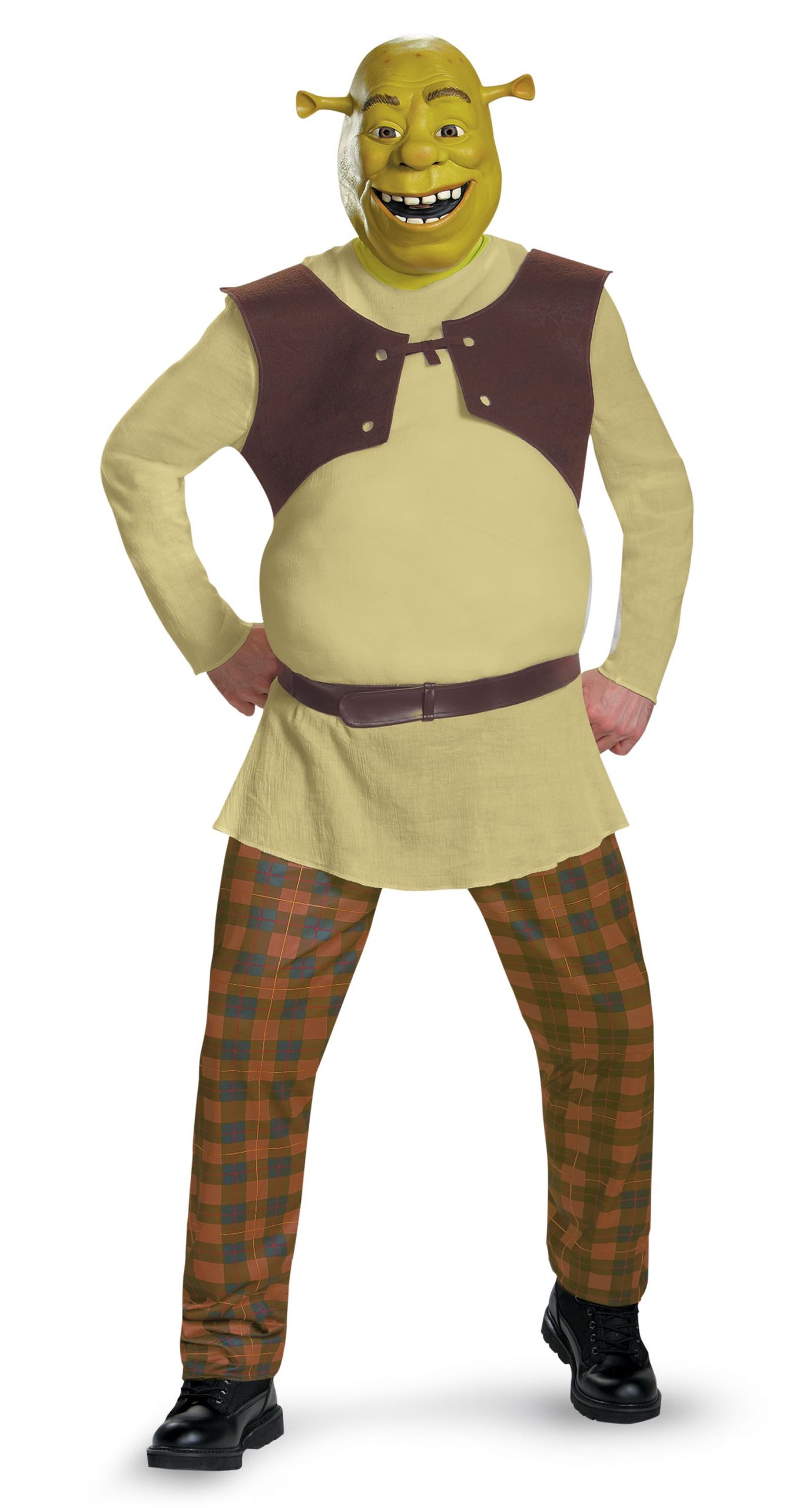 Shrek Halloween Costume New Adult Shrek Deluxe Costume Xl 42 46 Walmart Walmart