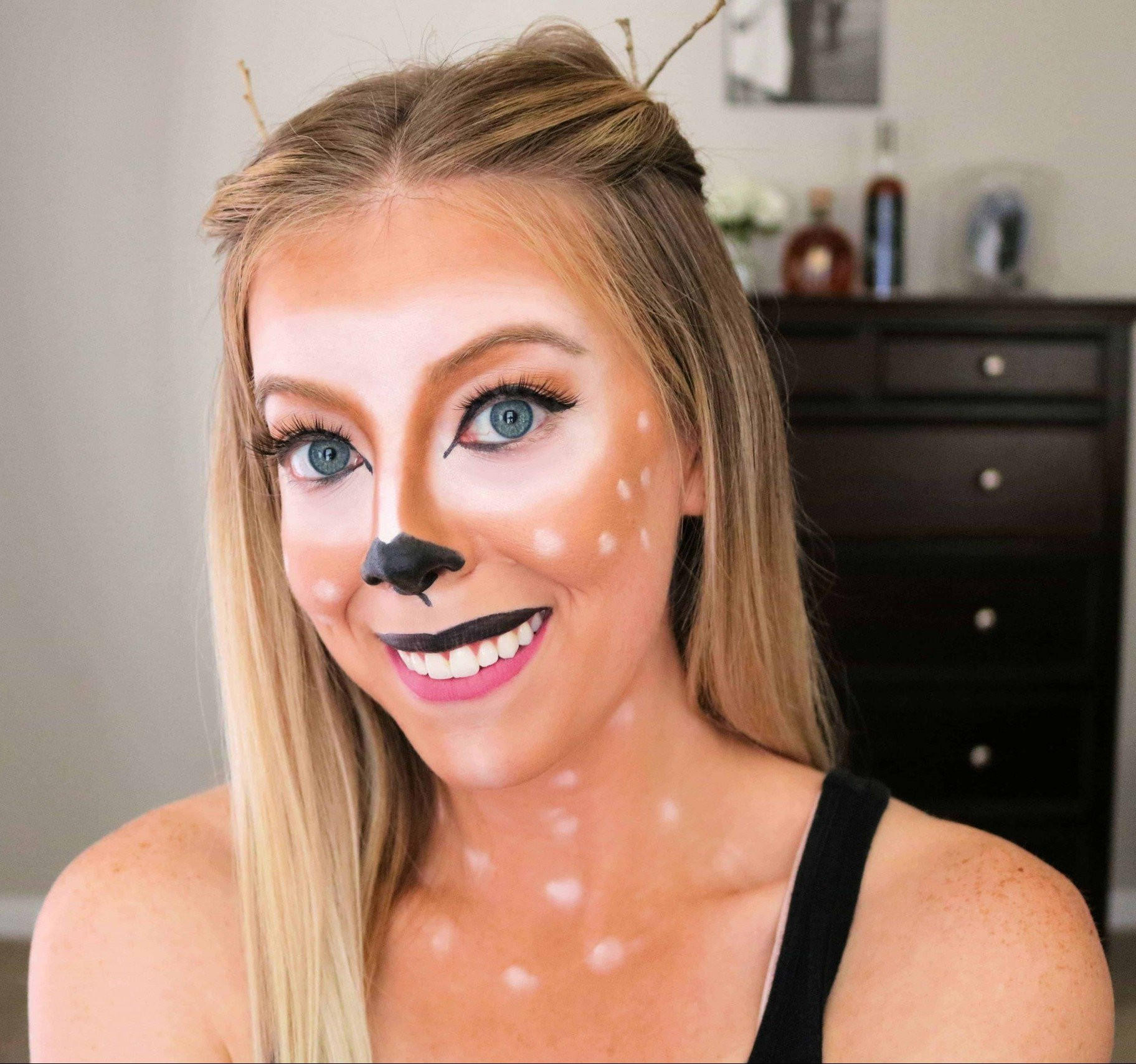 Simple Deer Makeup Awesome Easy Deer Makeup Halloween Tutorial Kindly Unspoken