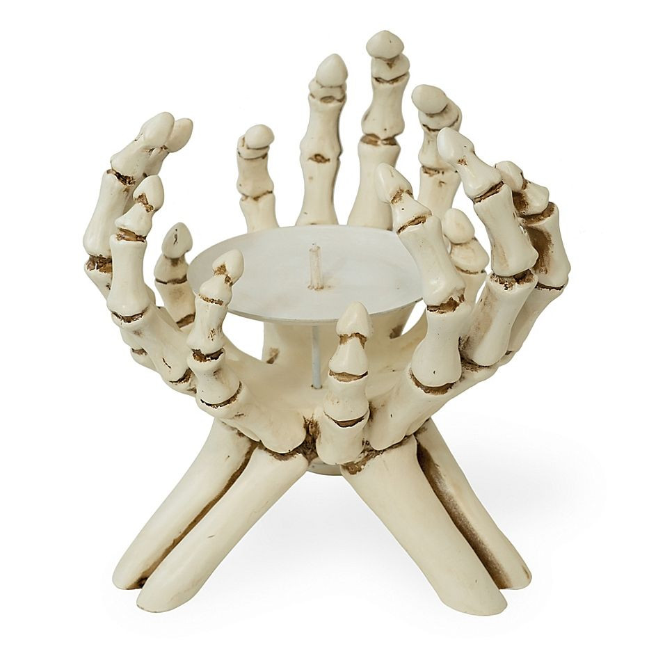 Skeleton Hand Candle Holder Inspirational Boston International 7&quot; Skeleton Hand Candle Holder In White In 2021