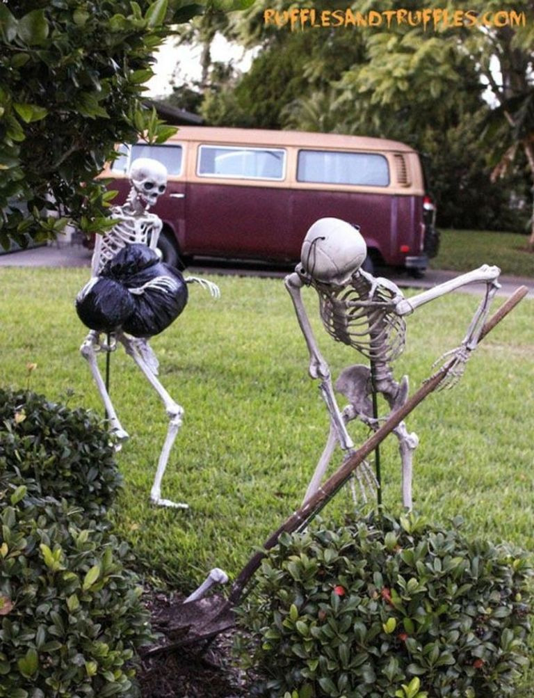 Skeleton Lawn Decorations Lovely 50 Skeleton Halloween Decoration Ideas for Outdoors