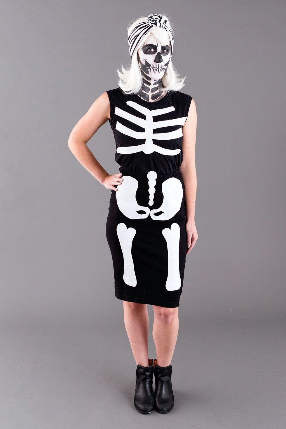 Skeleton Makeup Costume Beautiful How to Make A Bombshell Skeleton Costume Brit Co