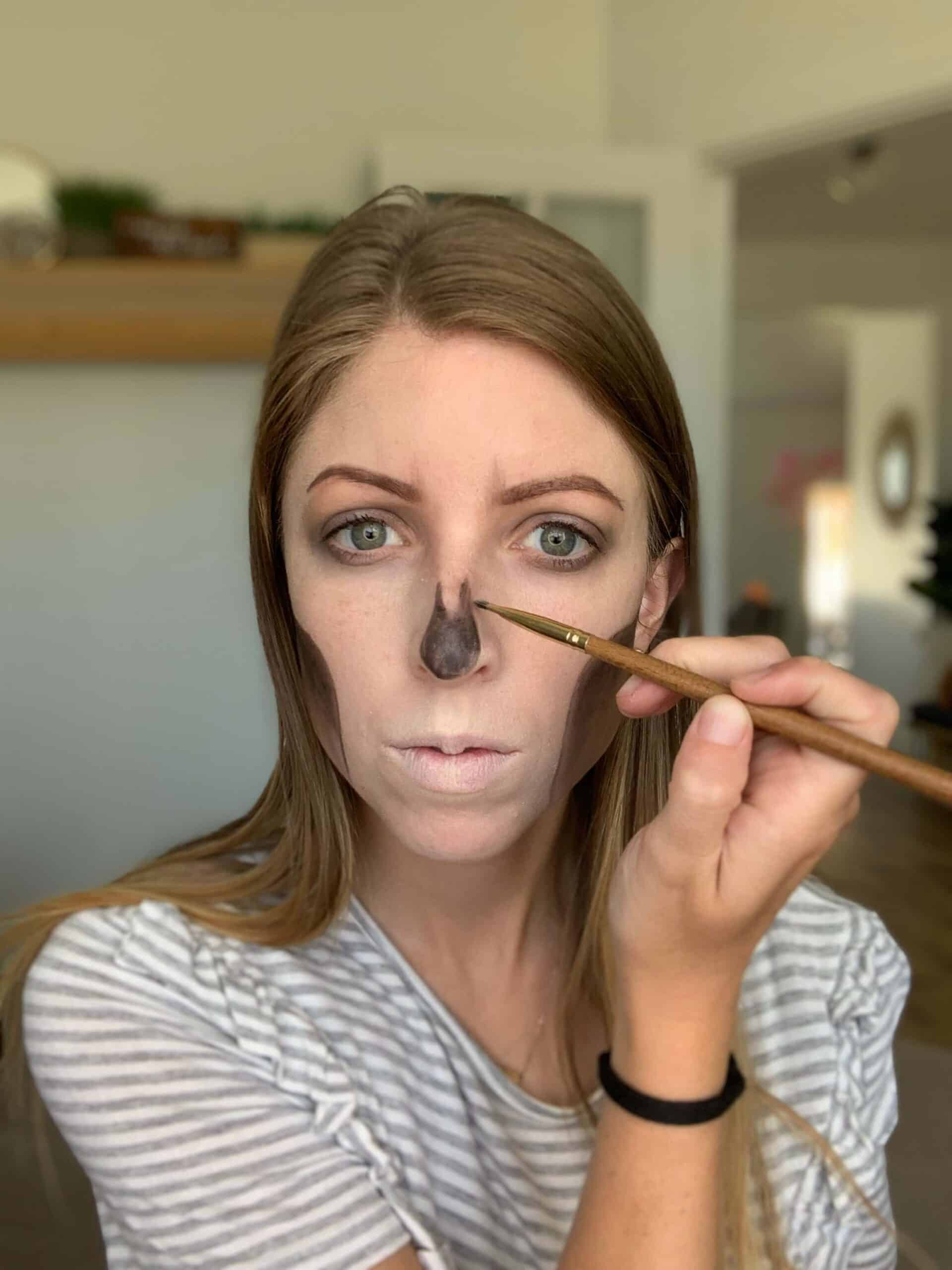 Skeleton Nose Makeup Lovely An Easy Skeleton Makeup Tutorial with Real Makeup Video I Spy Fabulous