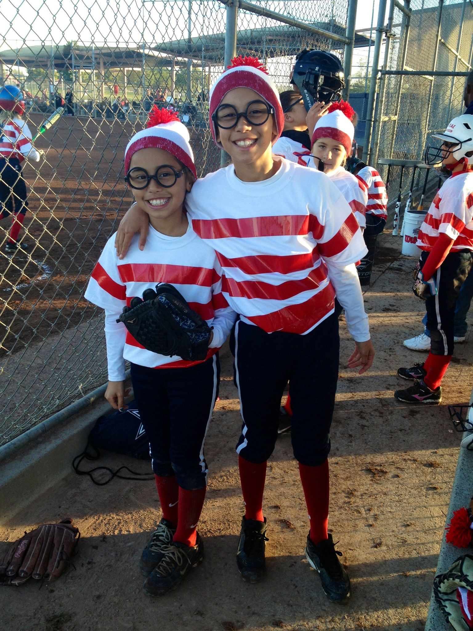 Softball Team Costume Ideas Best Of softball Team Halloween Costume where S Waldo Duct Taped Plain White