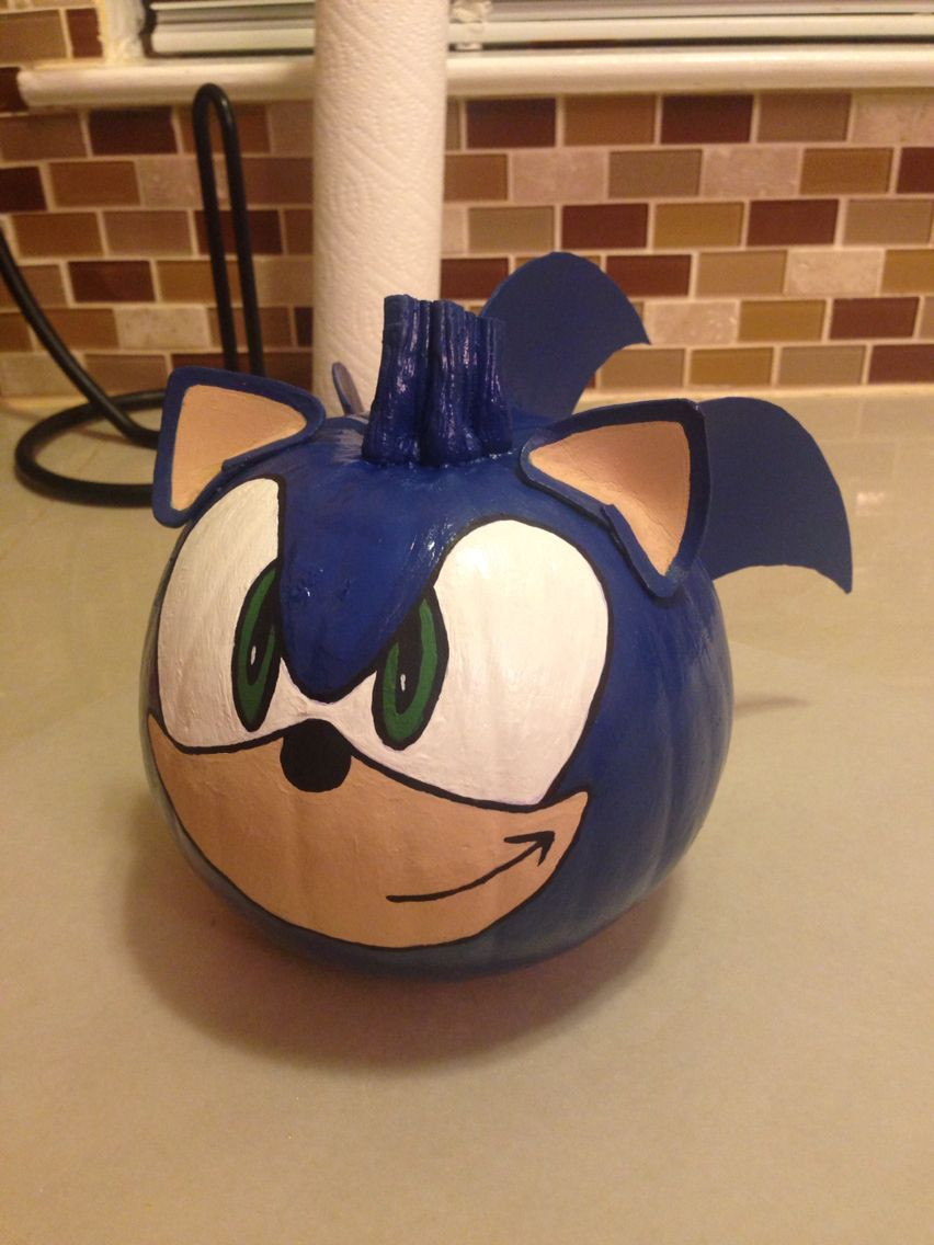 Sonic the Hedgehog Pumpkin Awesome sonic the Hedgehog Pumpkin Painting 2014