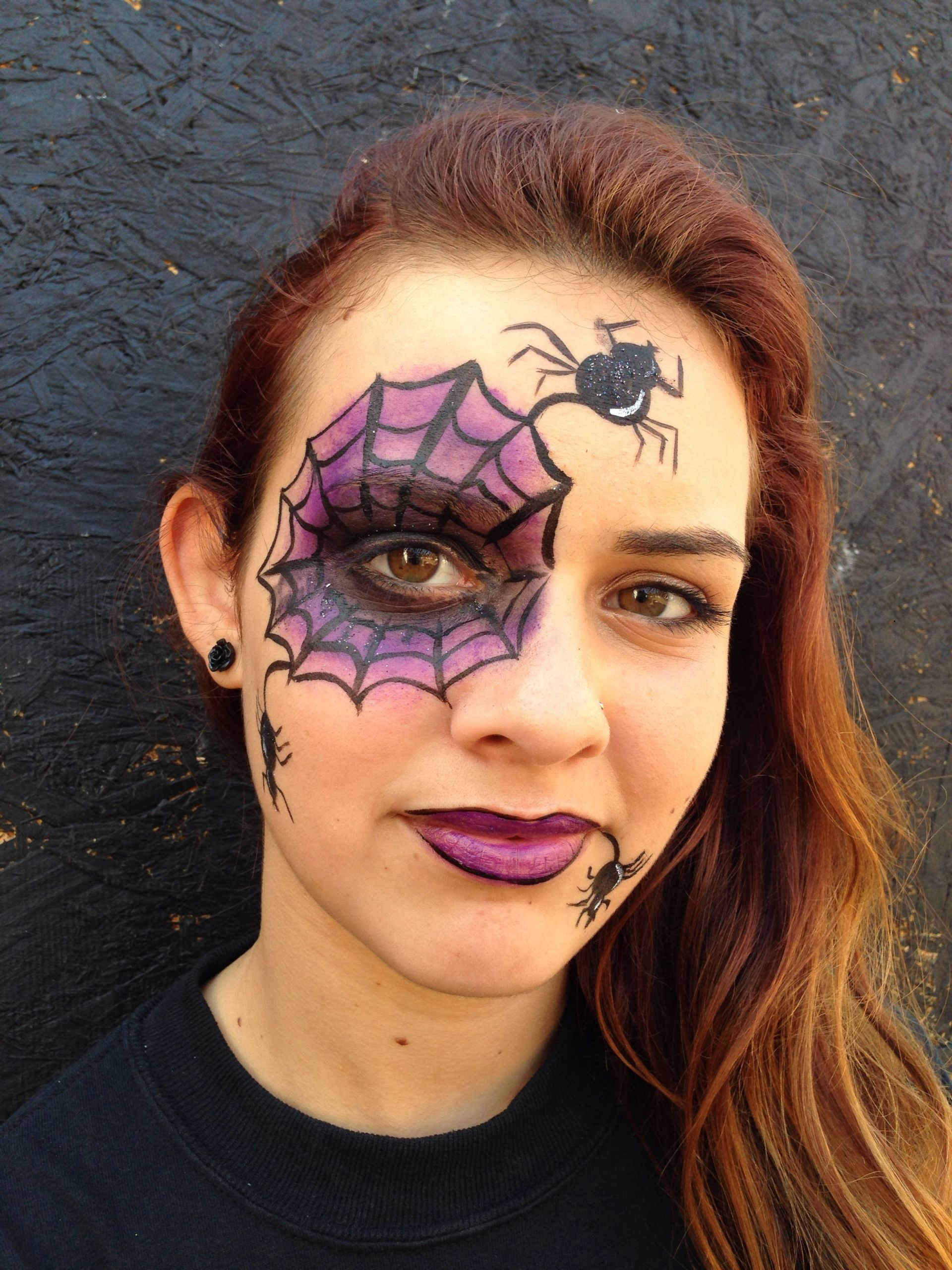 Spider Face Painting Beautiful Spider Face Paint