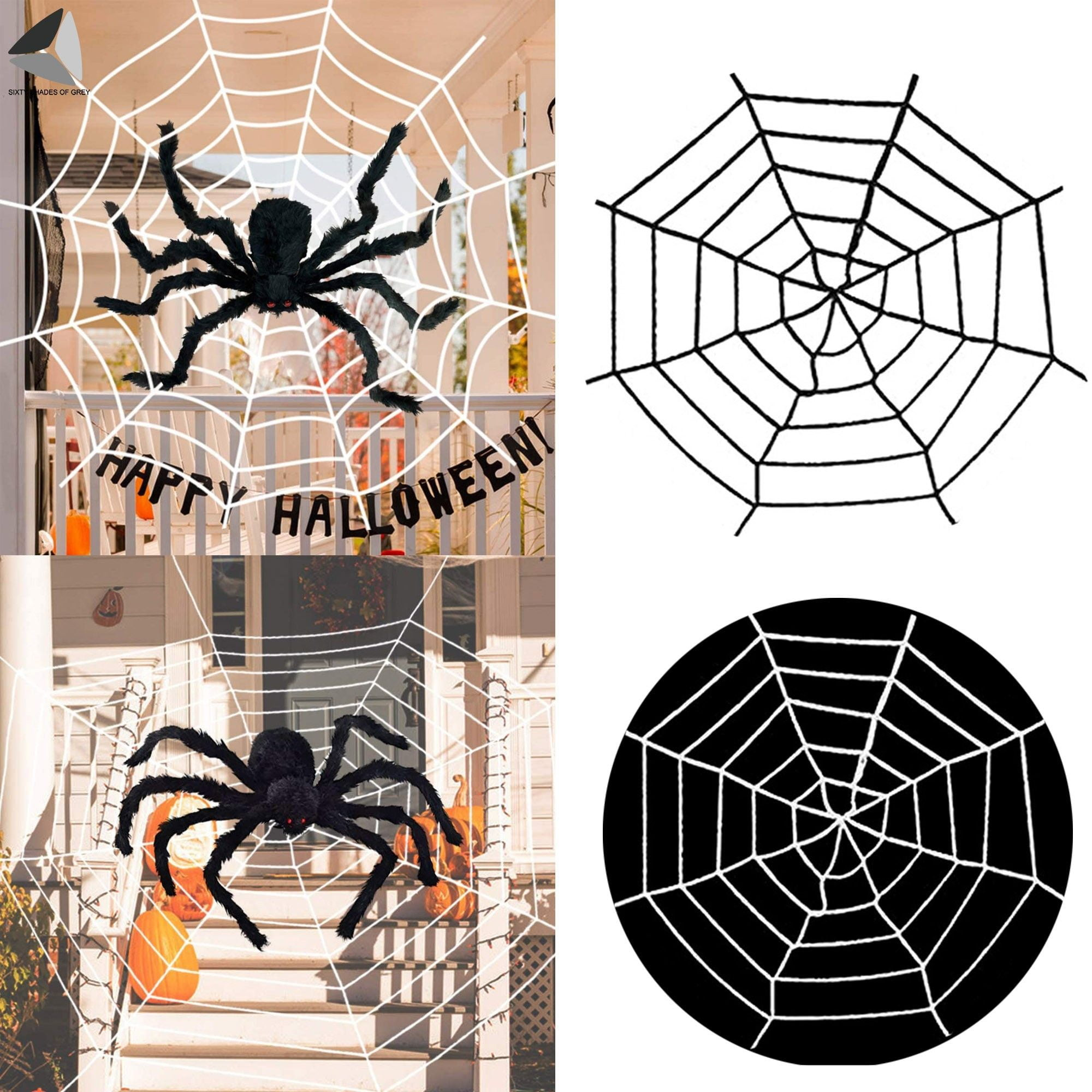 Spider Web Halloween Decor Lovely Halloween 9 85 Ft Giant Round Spider Web Outdoor Halloween Decorations