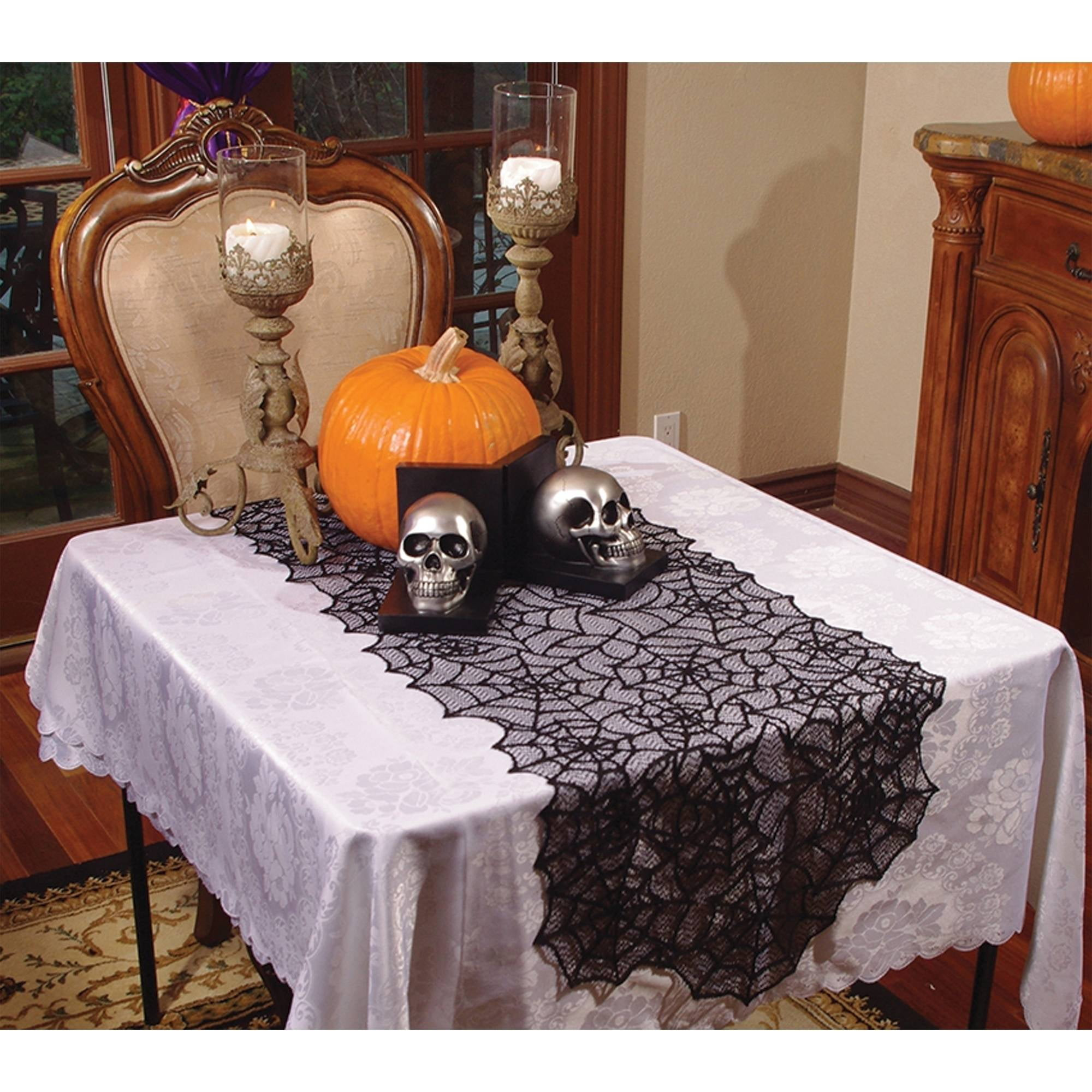 Spider Web Table Runner New Underwraps Lace Spider Web Table Runner Halloween Decoration Walmart