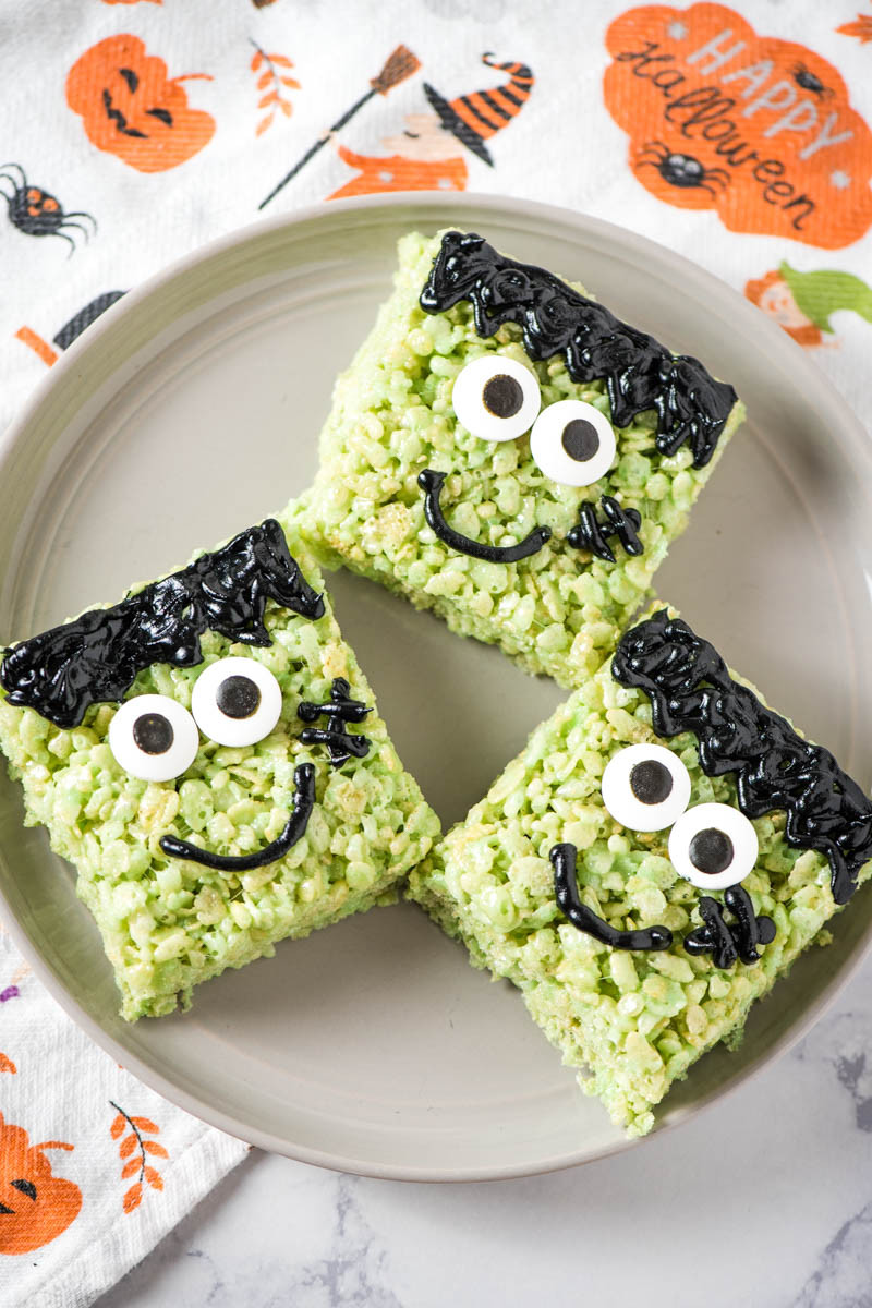 Spooky Rice Crispy Treats Unique Easy Frankenstein Rice Krispie Treats for Halloween