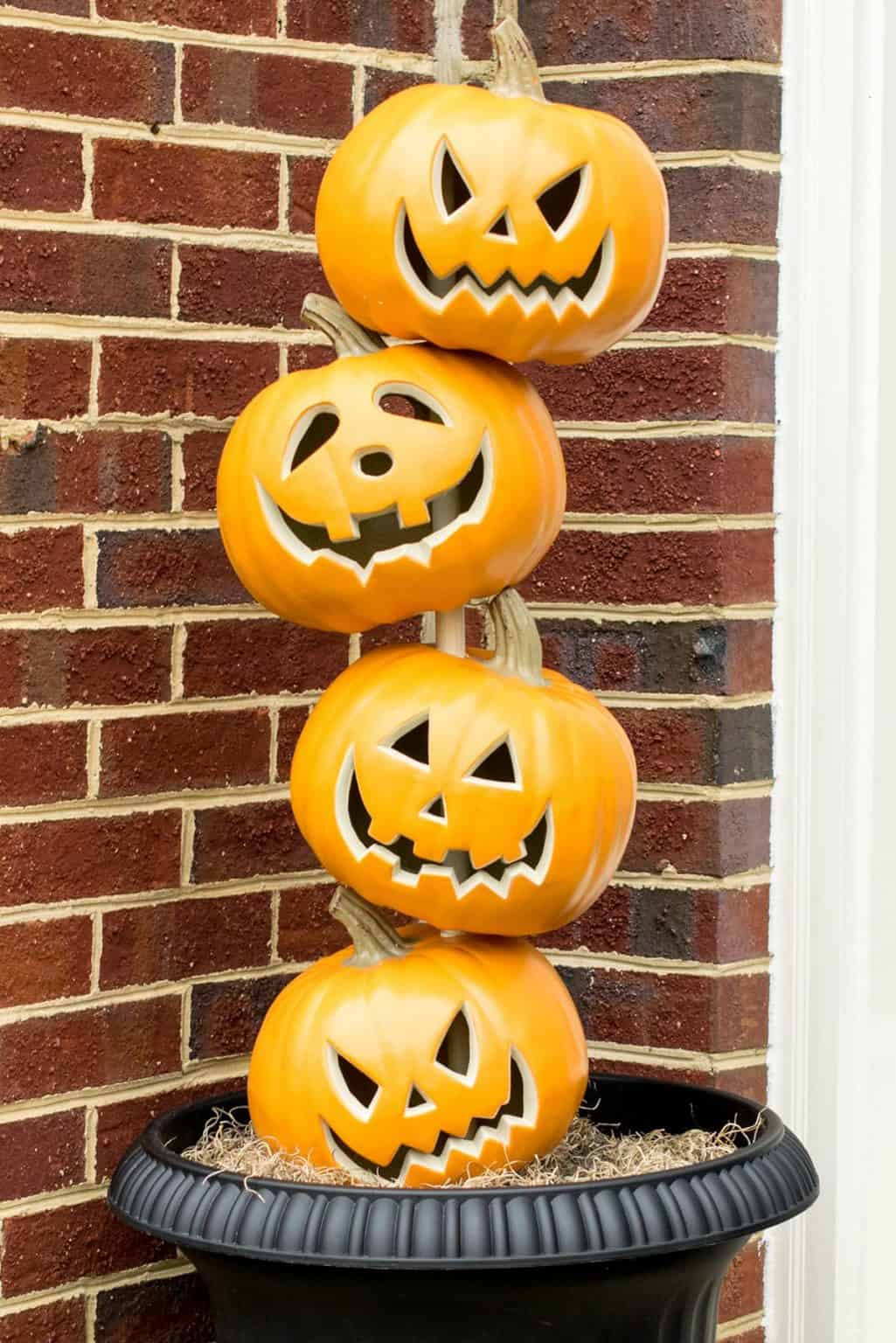 Stacked Halloween Pumpkins Unique Diy Stacked Pumpkin topiary • Craving some Creativity