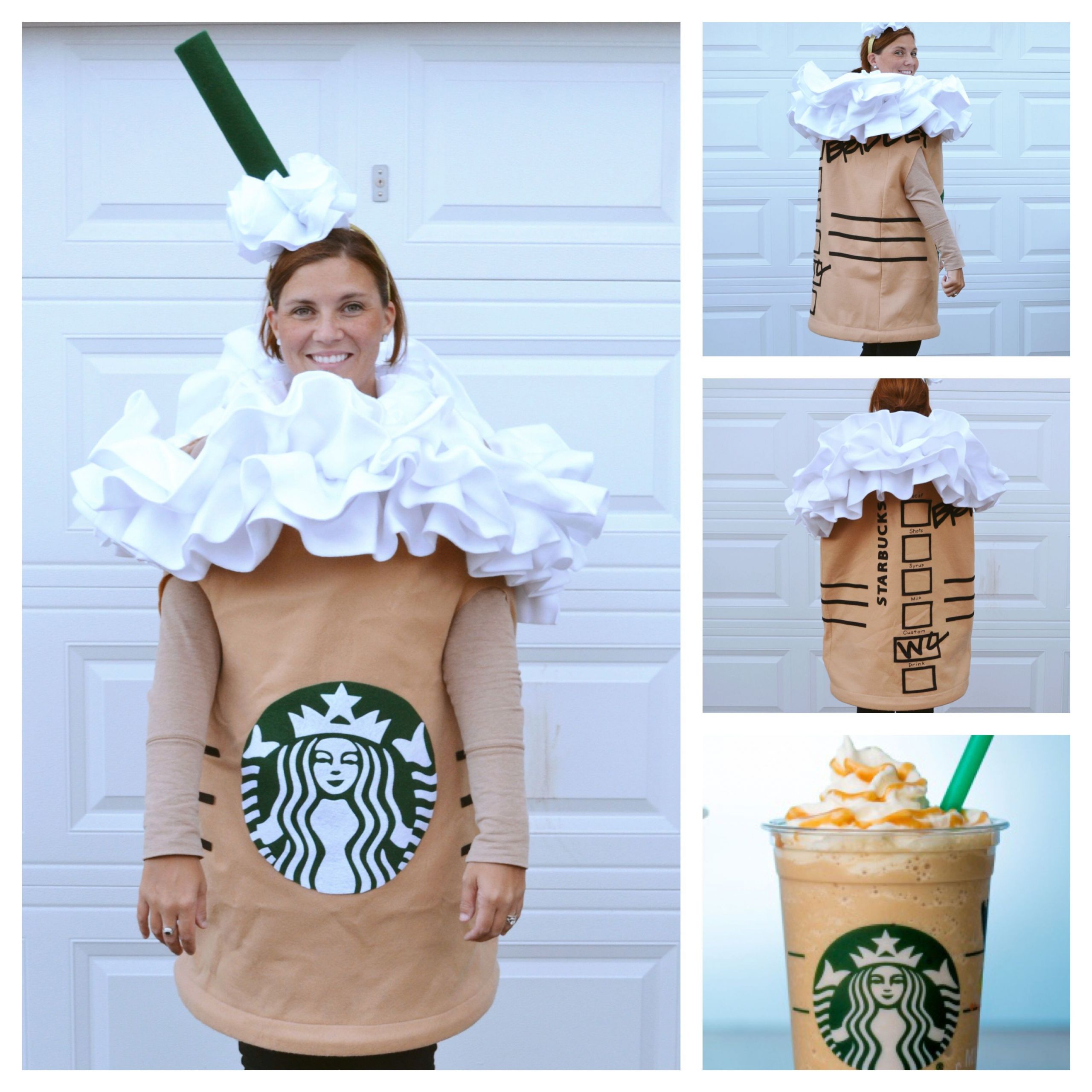 Starbucks Halloween Costume Best Of Starbucks Frappuccino Halloween Costume Felt Pellon Puff Paint