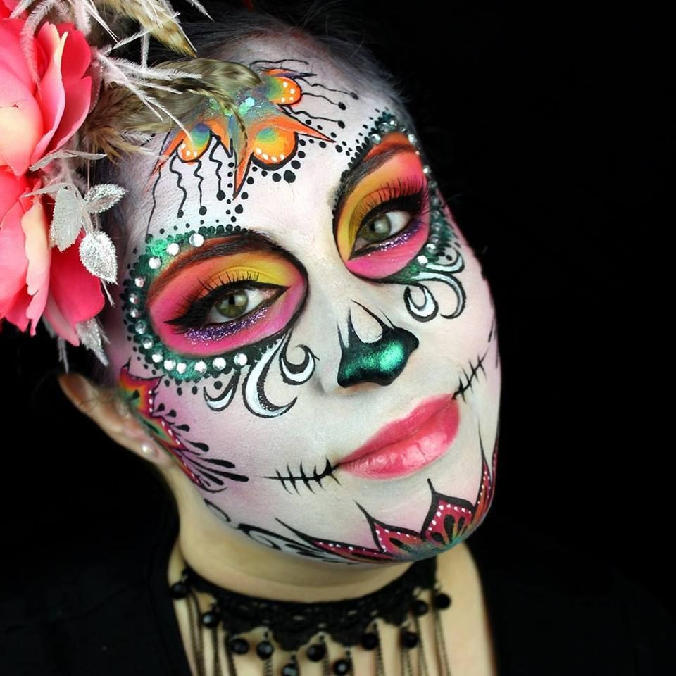 Sugar Skull Faces New Heather Green