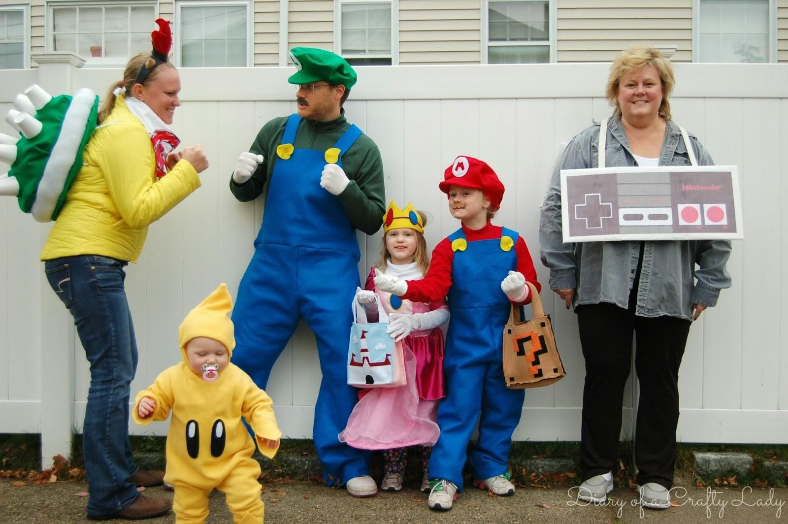 Super Mario Costume Family Unique Super Mario Brothers Halloween Family Costume Idea