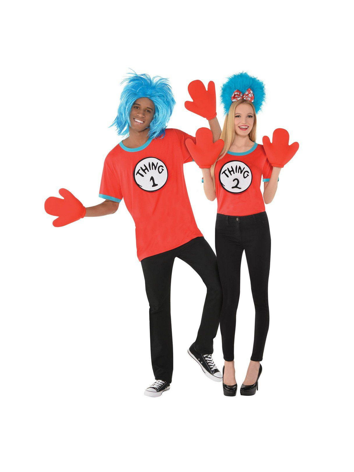 Thing One and Thing Two Costumes Adults Beautiful Adult Thing 1 and Thing 2 Costume Kit Walmart