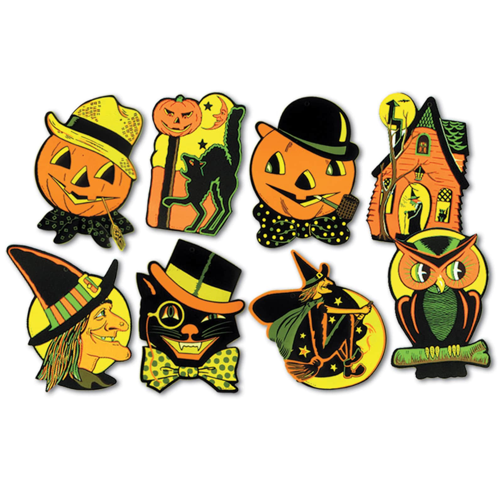 Vintage Halloween Cutouts Fresh 8 Retro Halloween Decorations Die Cut Cutouts Vintage Style Etsy