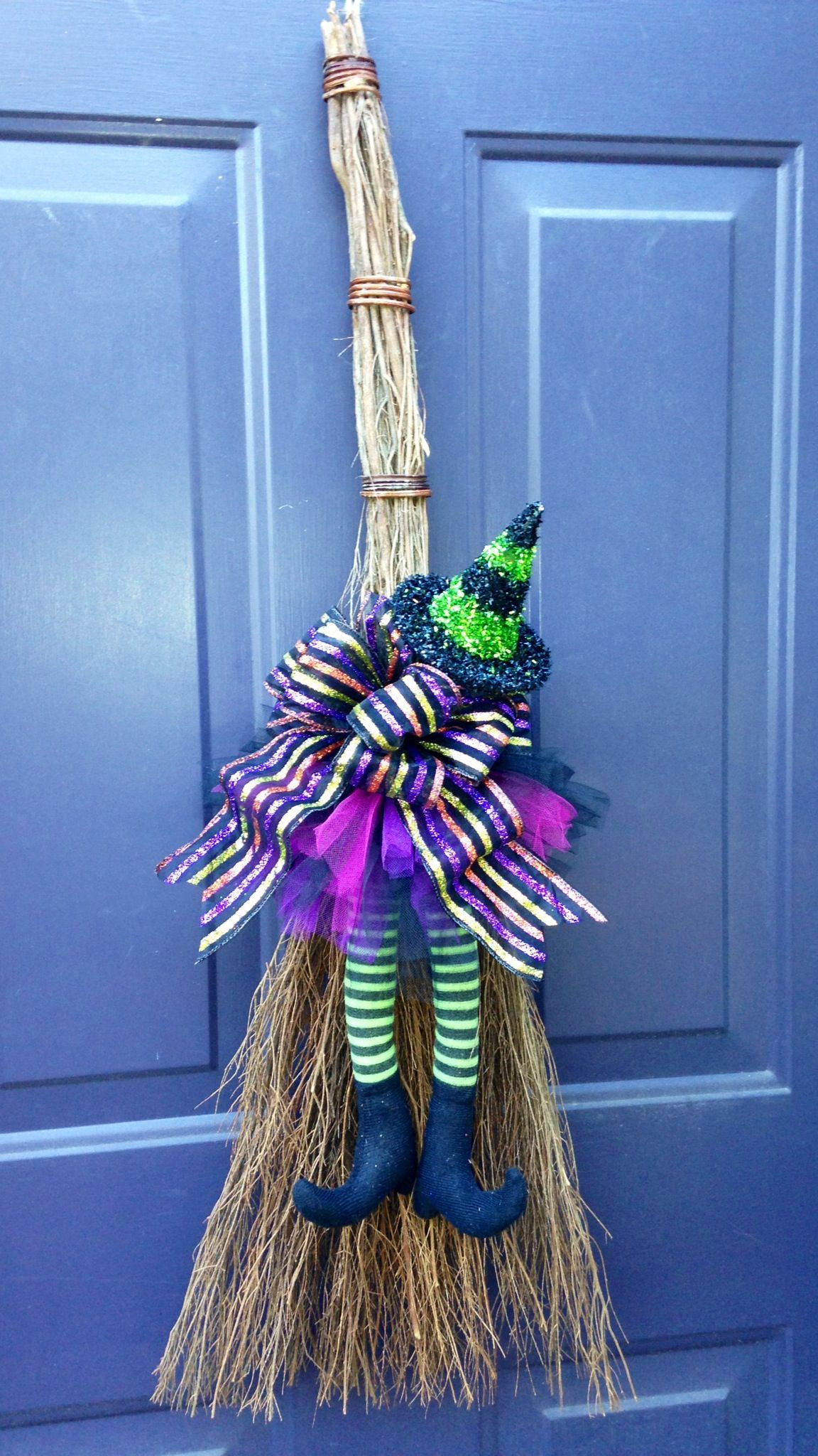 Witch On Broomstick Decoration Unique Witches Broom Stick