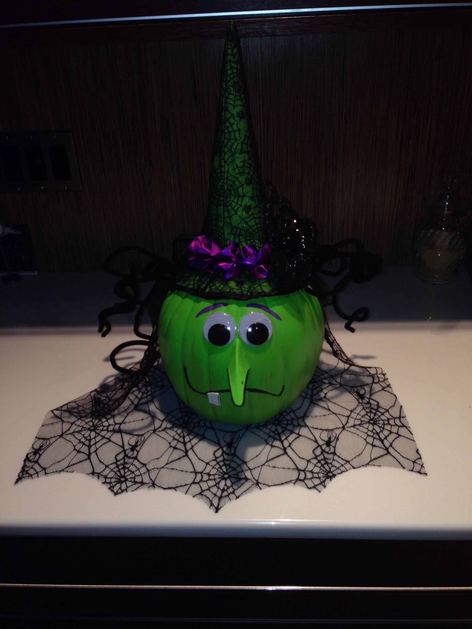 Witch Pumpkin Idea Lovely Witch Pumpkin Painted and Done by Nicolas