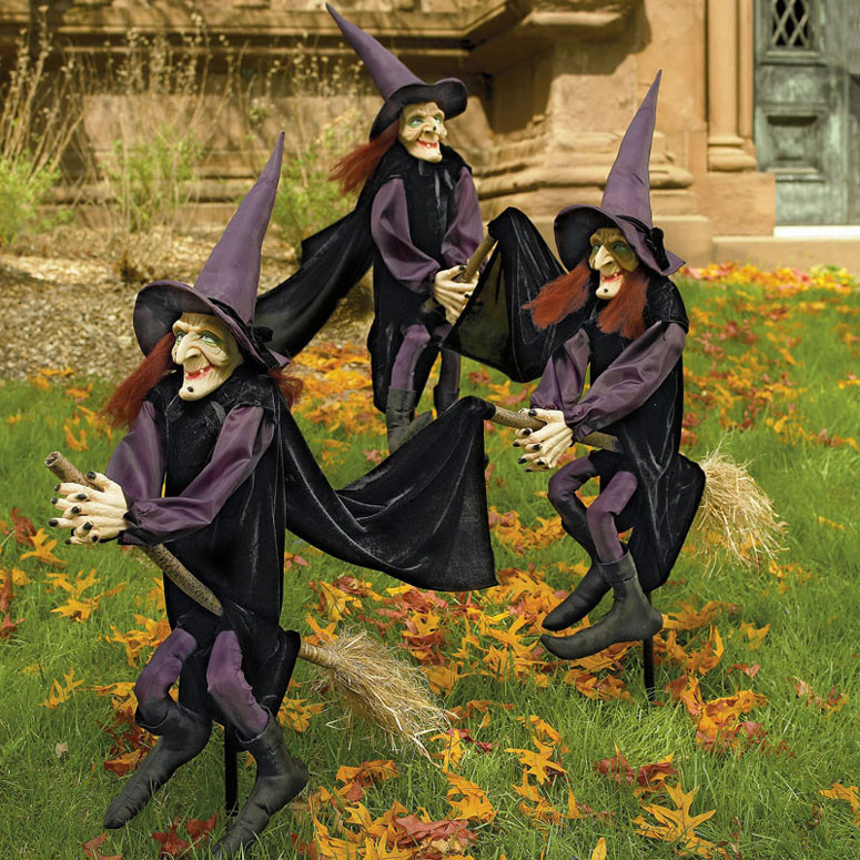 Witches for the Yard Fresh Staked Yard Witches