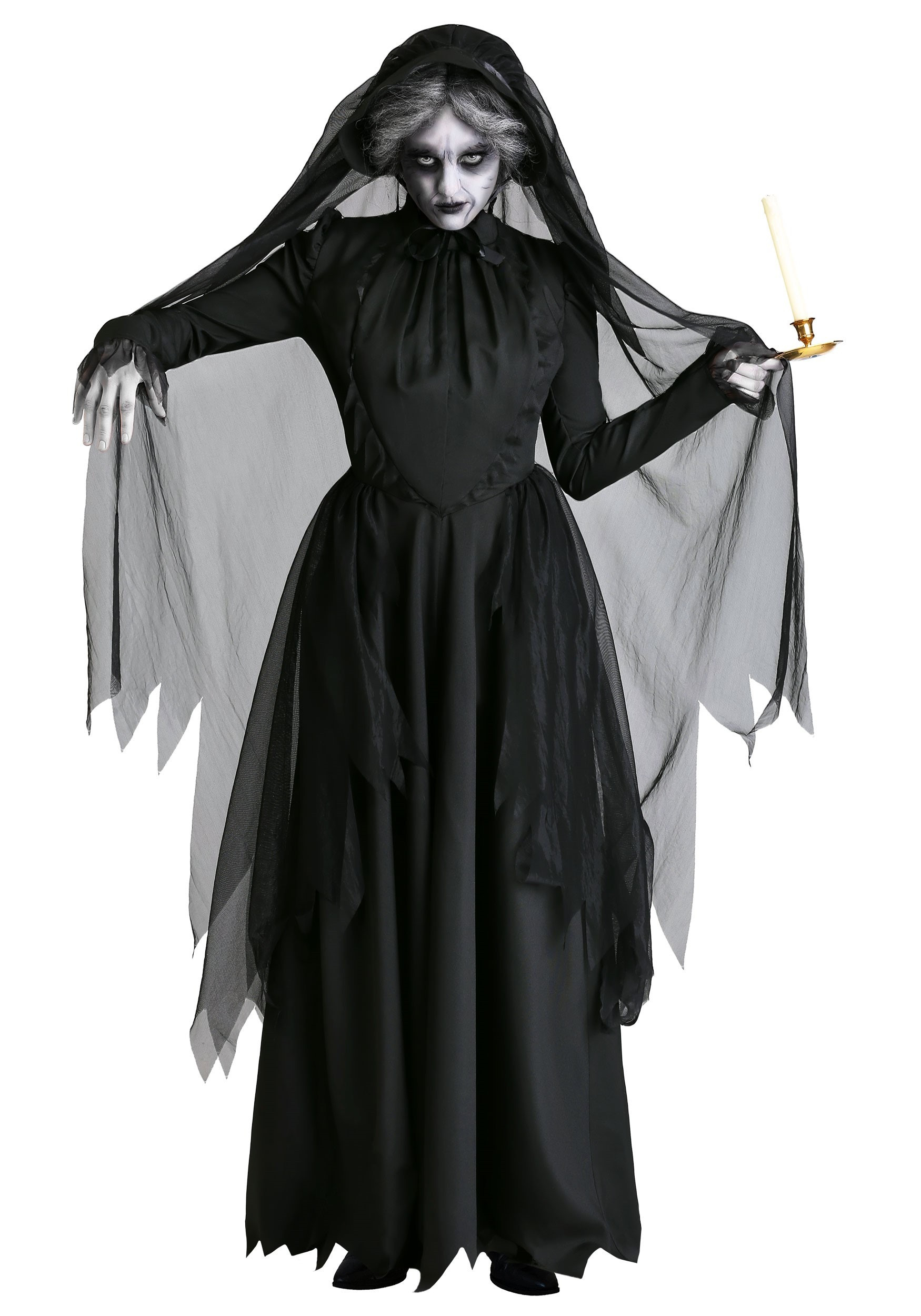 Womens Ghost Costume Lovely Women S Lady In Black Ghost Costume