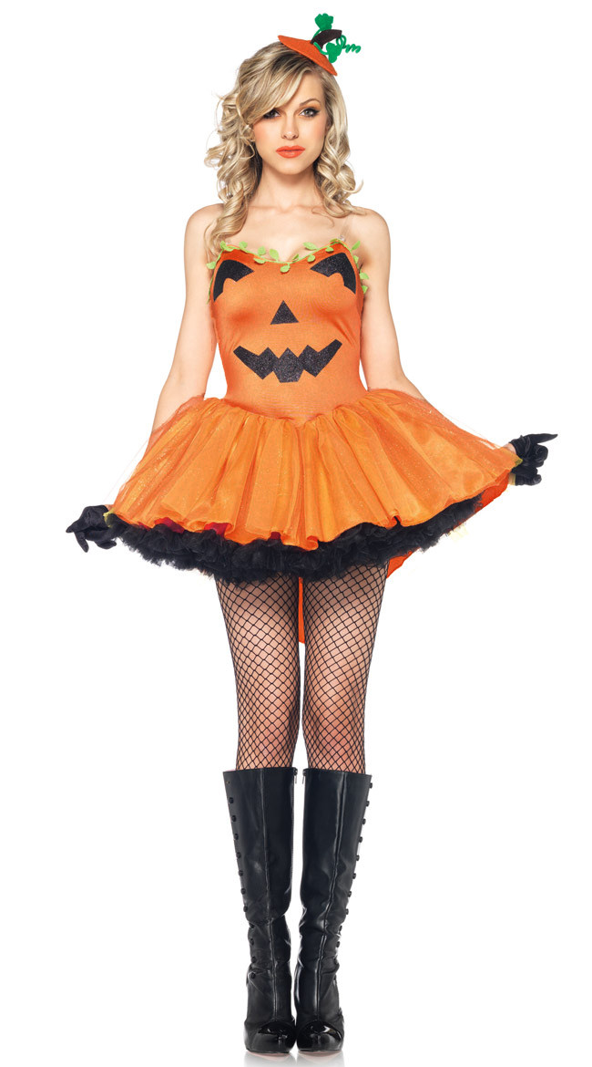 Womens Pumpkin Costume Beautiful Pumpkin Princess Costume N4436