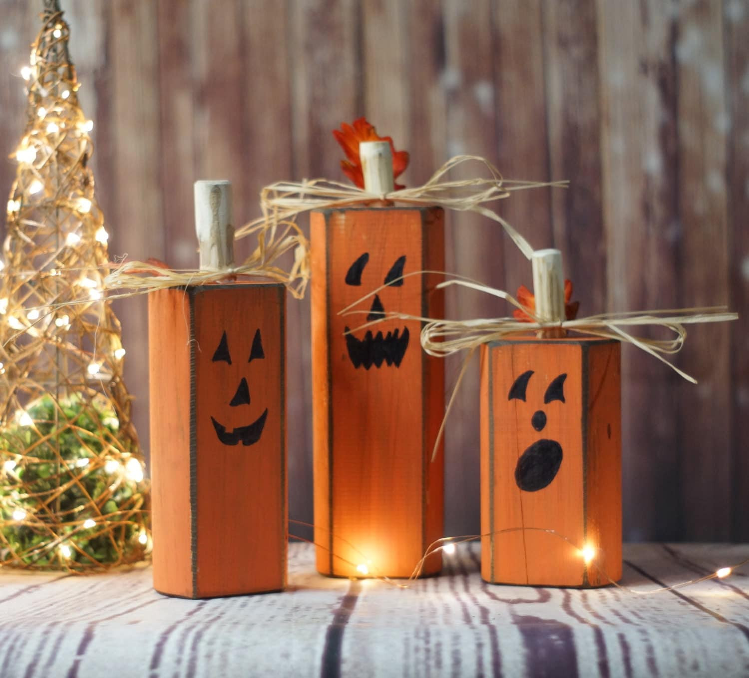 Wooden Halloween Decor Awesome Wood Pumpkins Rustic Halloween Decor Pumpkin Decor