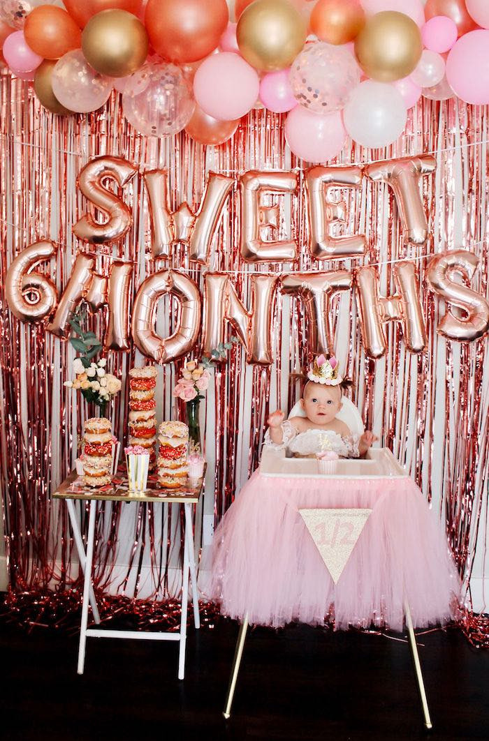 6 Month Birthday Decoration New Kara S Party Ideas Sweet 6 Months Party