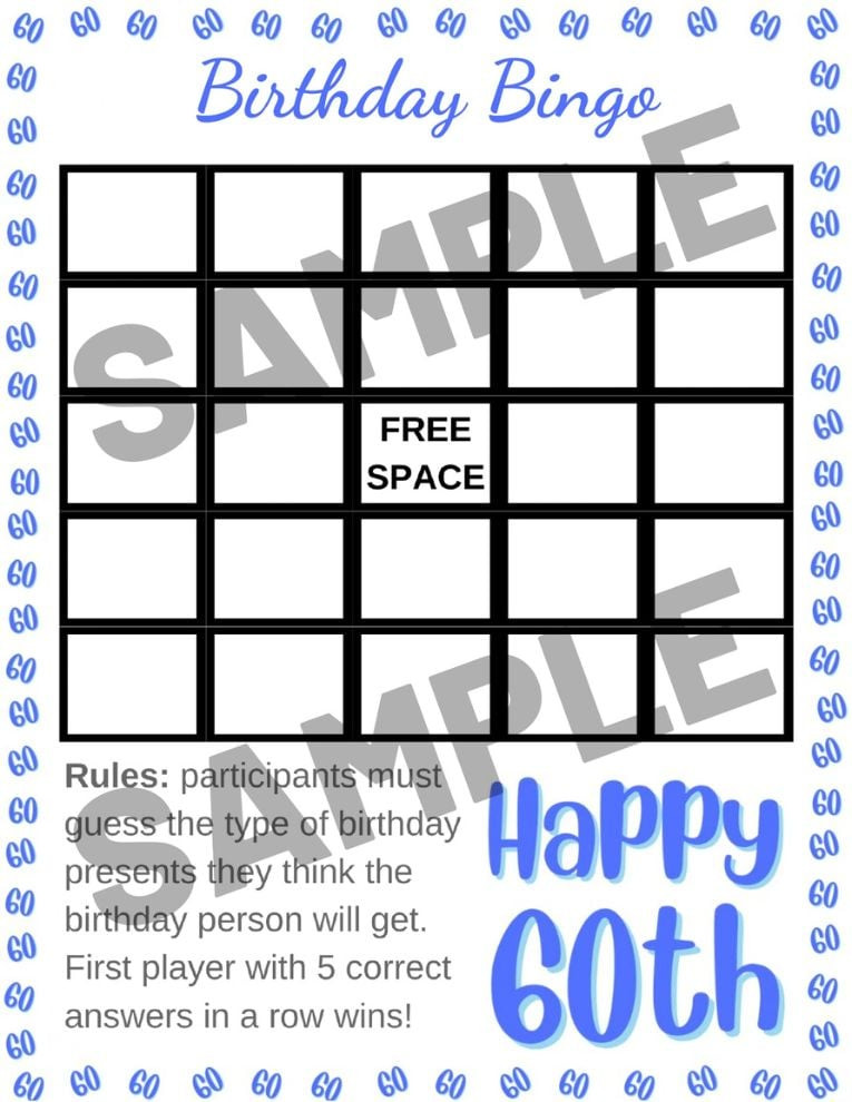 60th Birthday Activity Ideas Lovely 60th Birthday Party Games Free Printables