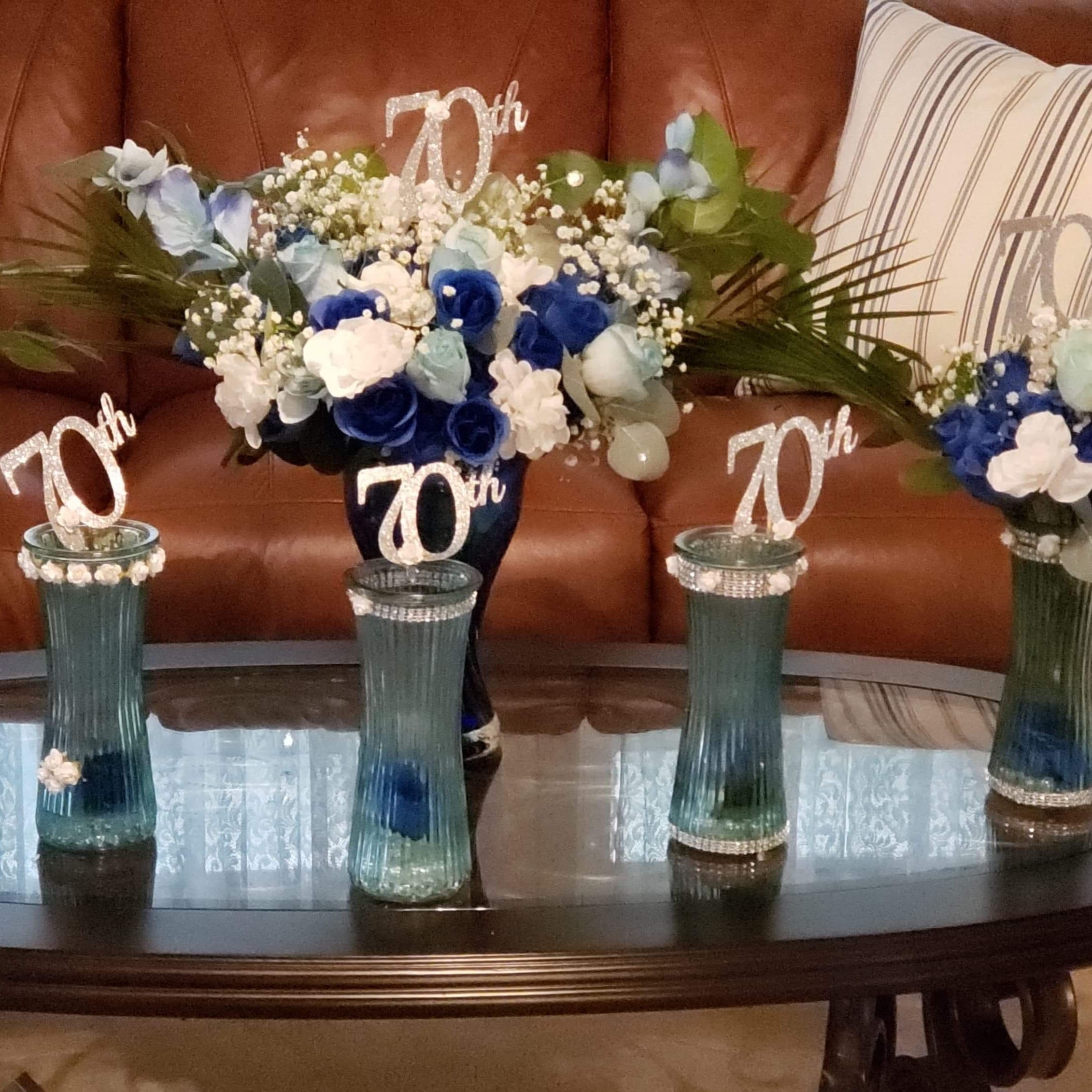 70th Birthday Decor Ideas Best Of 70th Birthday Decorations 70th Centerpiece Sticks Glitter 70th