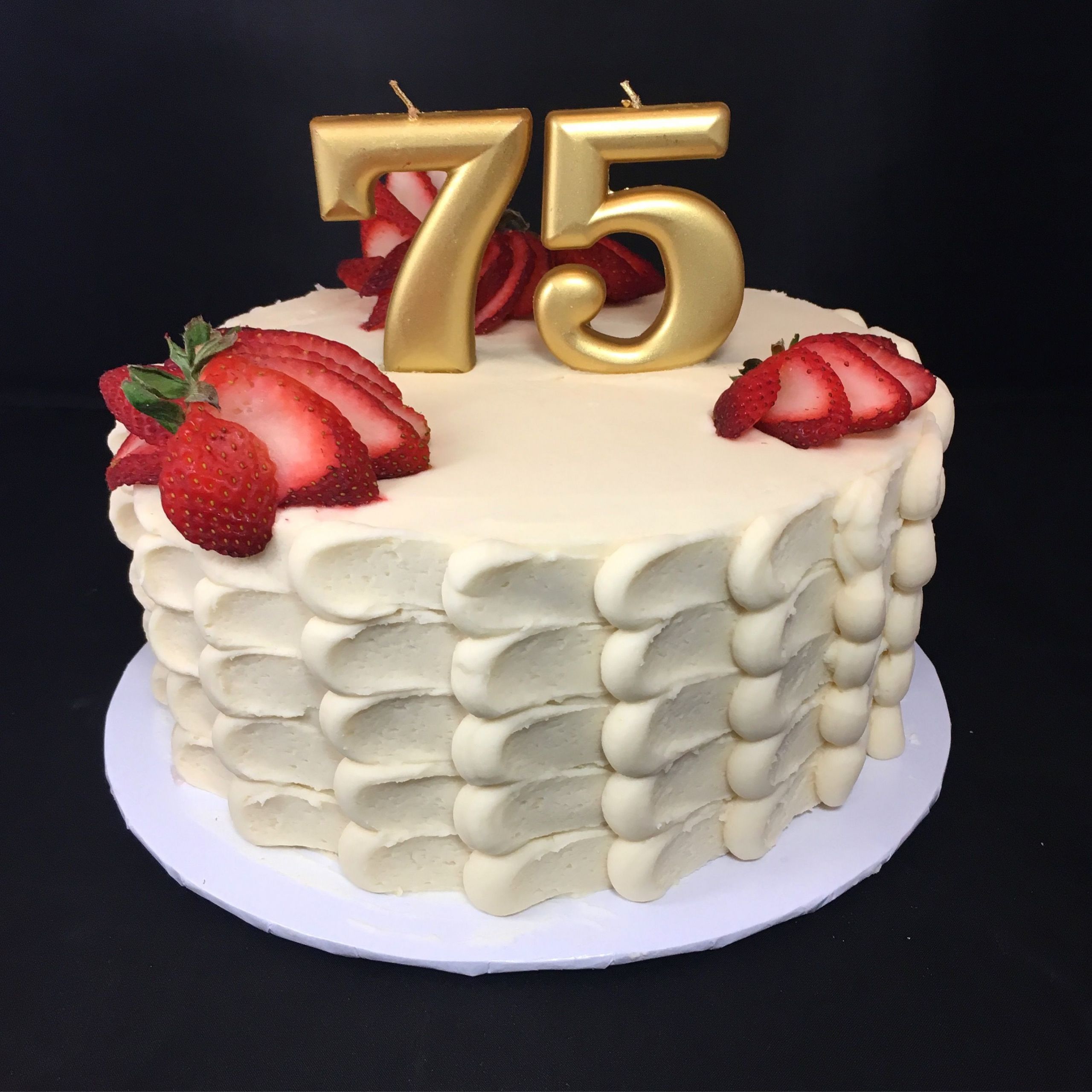 75th Birthday Cake Luxury Pretty 75th Birthday Cake Vanilla Cake with Vanilla buttercream and