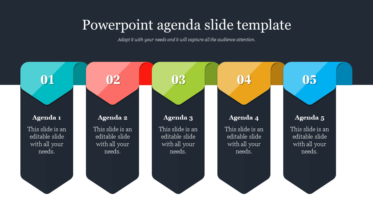 Agenda Ppt Slide Best Of Multi Color Powerpoint Agenda Slide Template Design