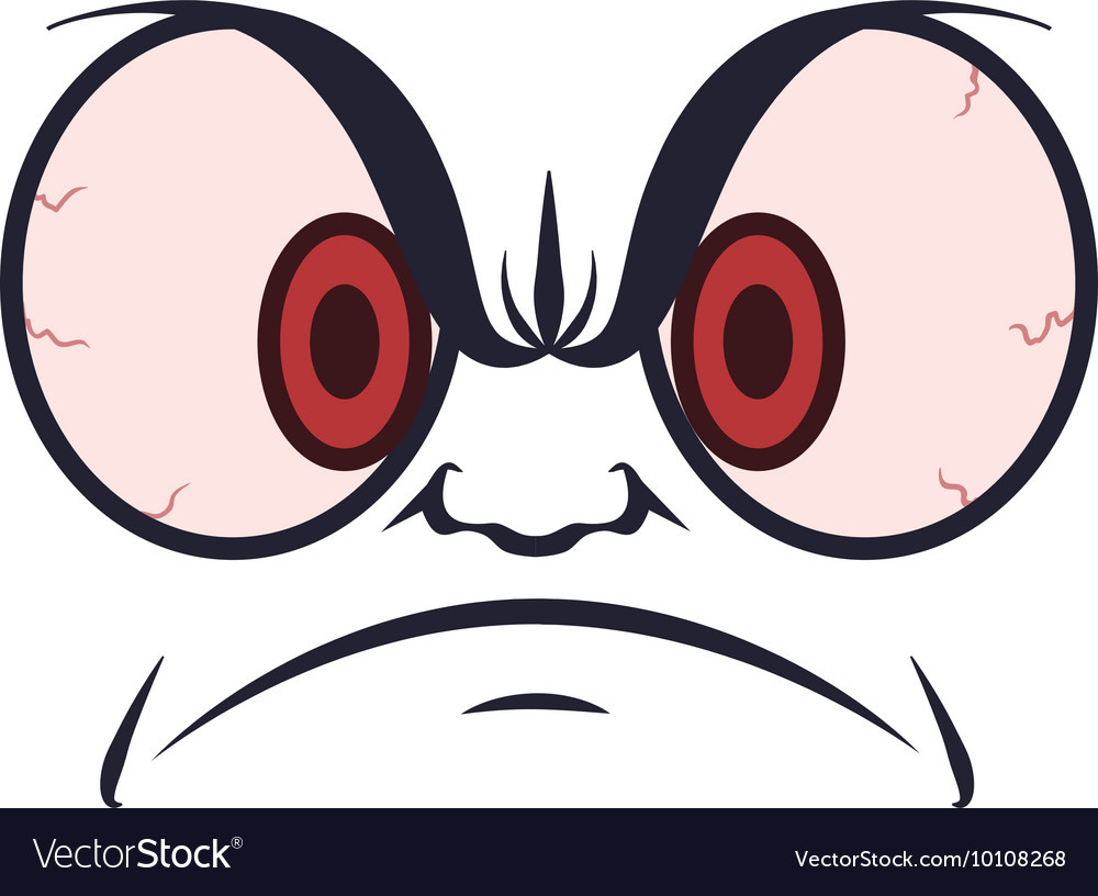 Angry Eyes Cartoon Awesome Face Angry Eyes Expression Cartoon Icon Royalty Free Vector