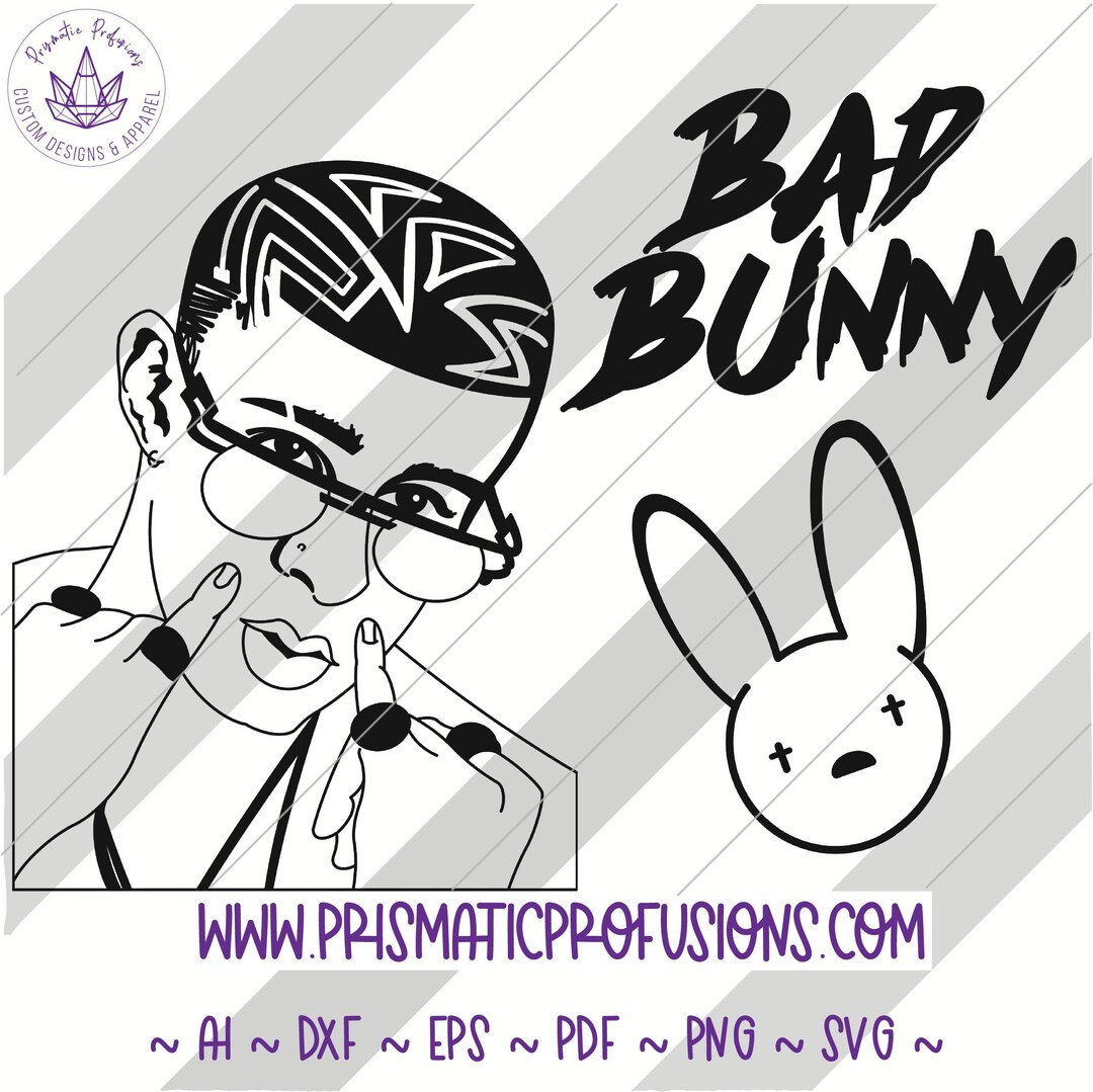 Bad Bunny Clip Art Best Of Bad Bunny Bad Bunny Svg Bad Bunny Clipart Bad Bunny Cut File Bad