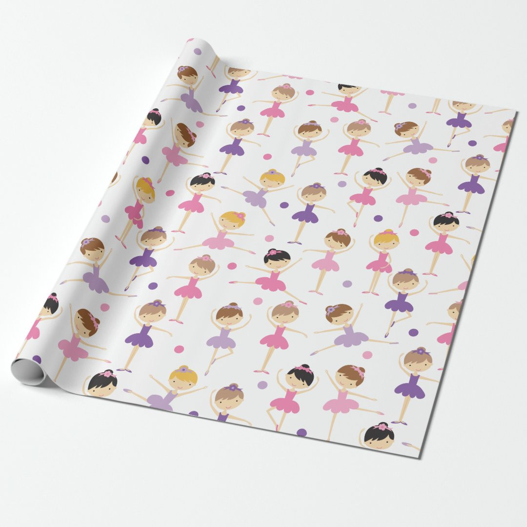 Ballerina Wrapping Paper Elegant Cute Ballerina Wrapping Paper