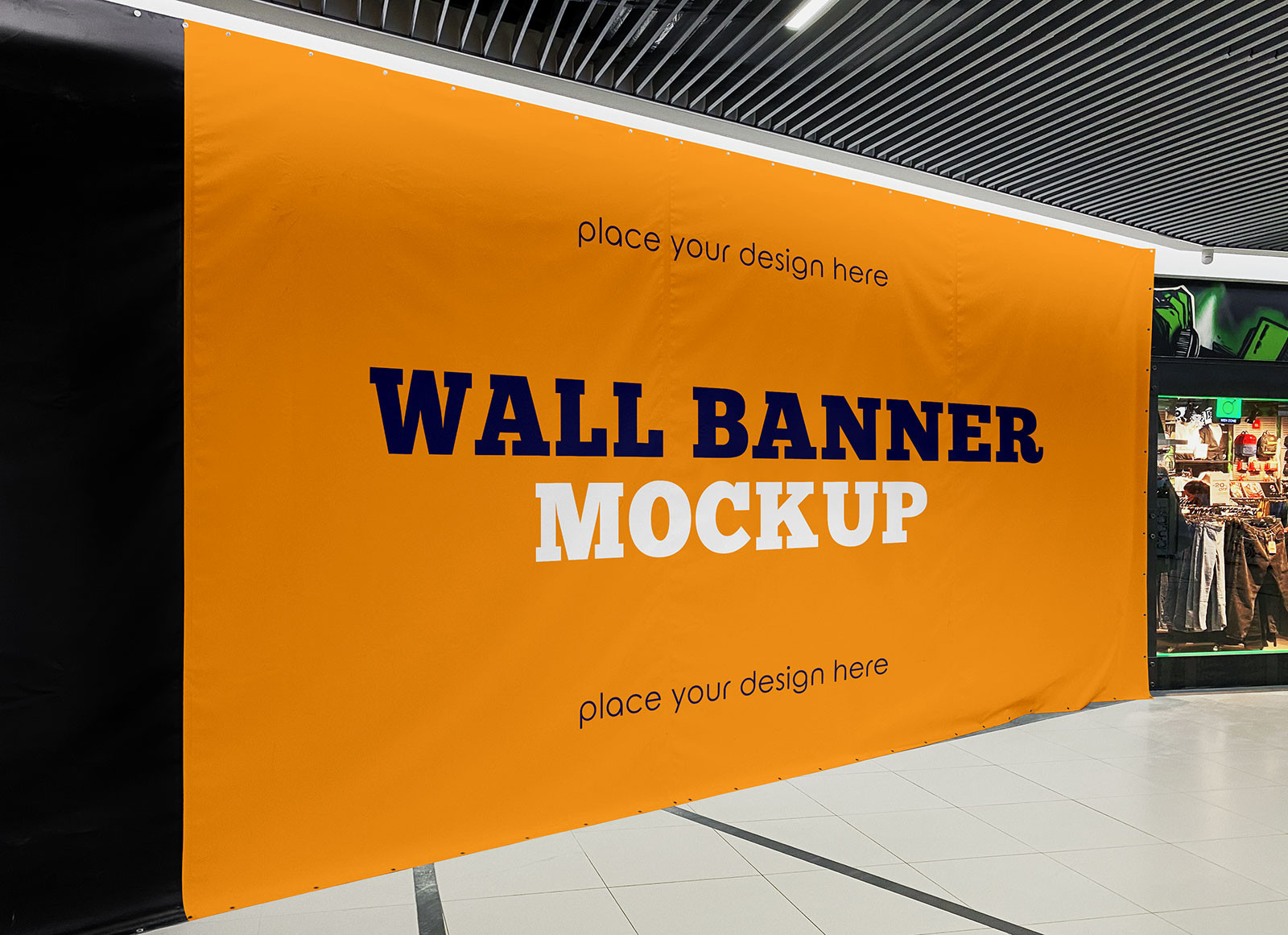 Banner Mockup Free Lovely Free Horizontal Wall Banner Mockup Psd Good Mockups