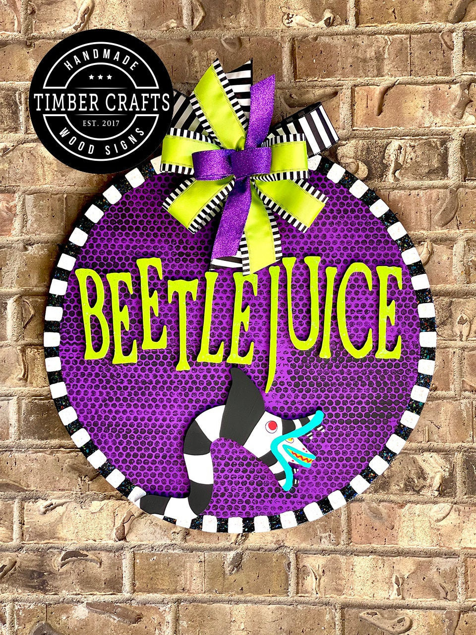 Beetlejuice Door Decorations Elegant Beetlejuice Door Hanger Halloween Decor Etsy