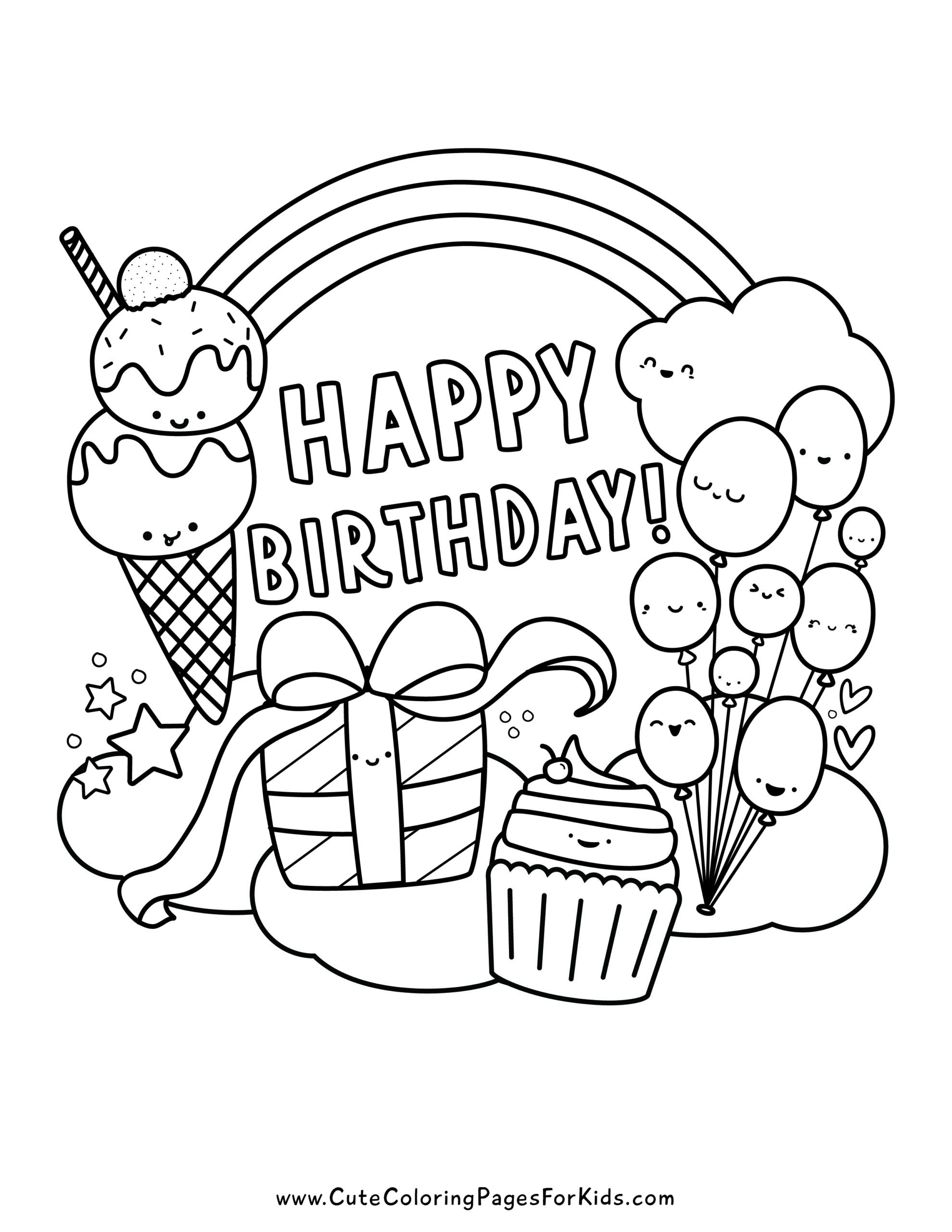 Birthday Coloring Page Luxury Free Printable Birthday Coloring Pages Cute Coloring Pages for Kids