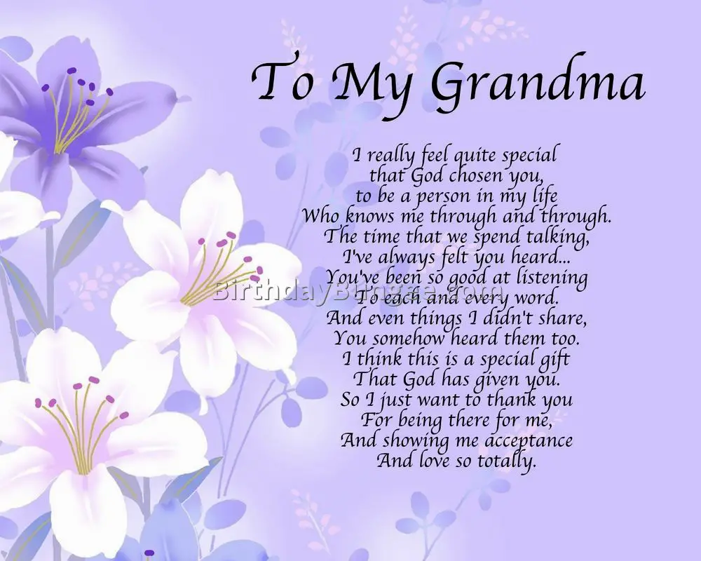 Birthday Verse for Grandmother Lovely Happy Birthday Grandma Poems