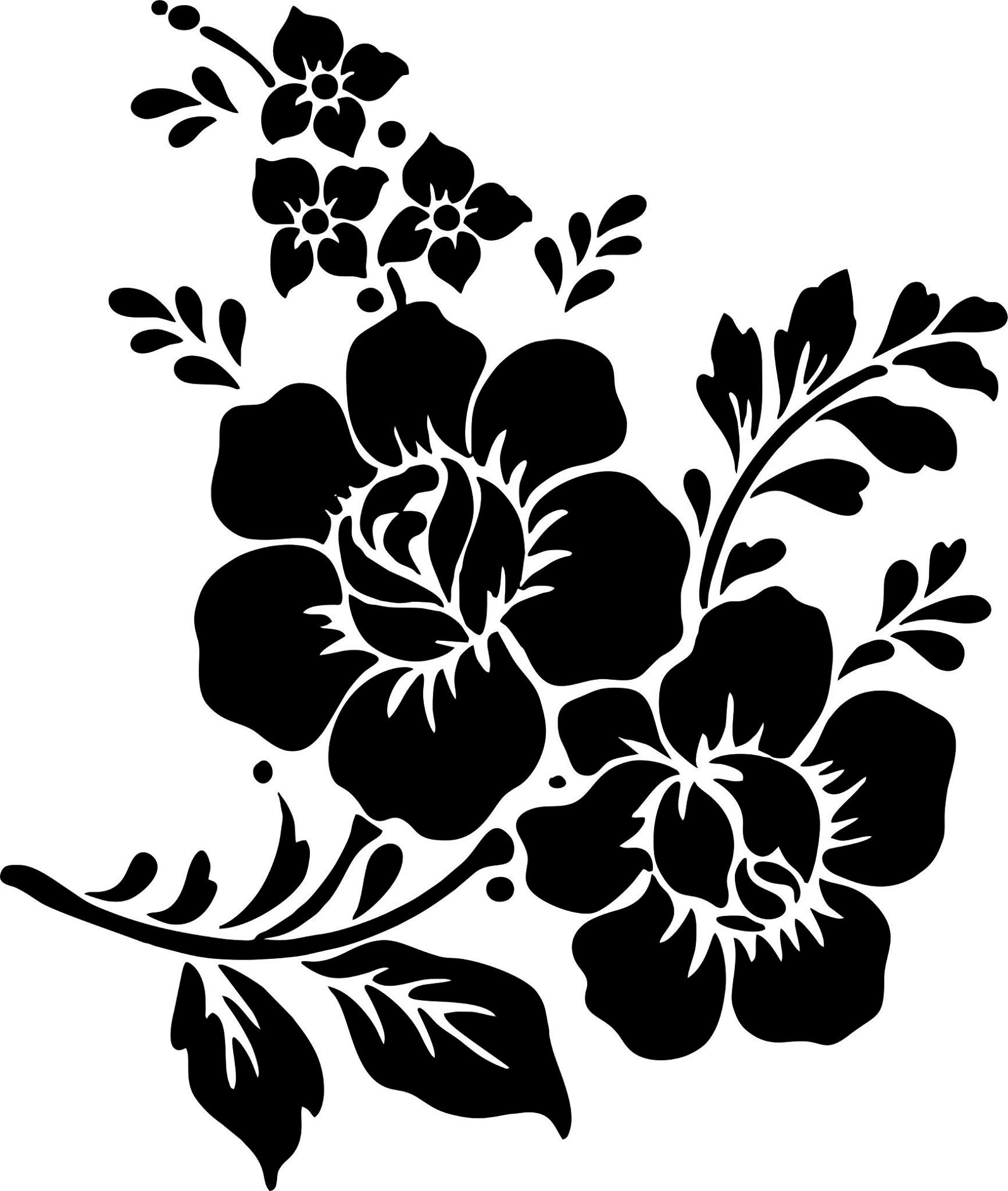 Black and White Vector Flowers Lovely Black and White Vector Flowers at Vectorified