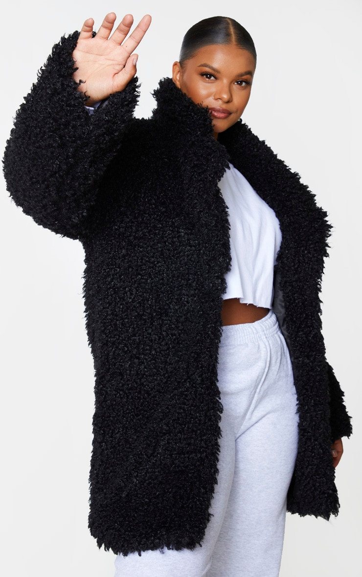 Black Teddy Coat Awesome Plus Black Teddy Faux Fur Coat Plus Size