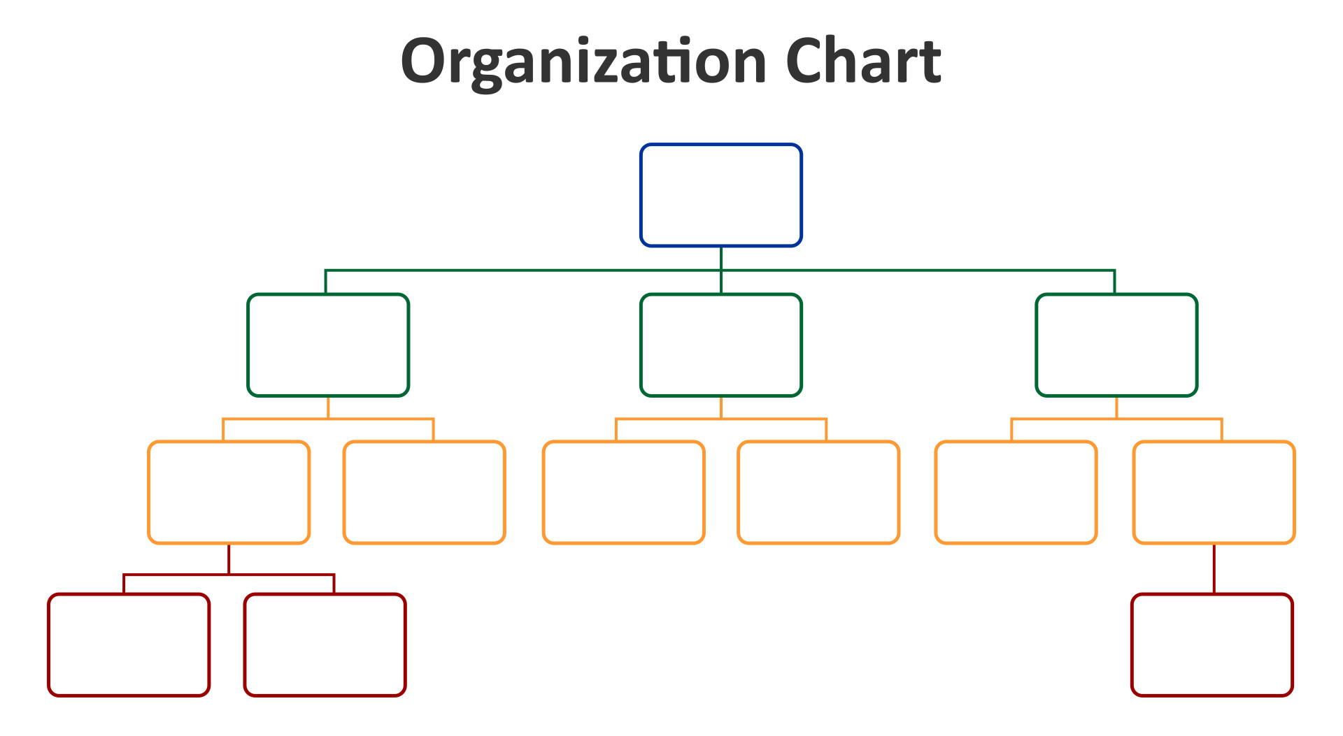 Blank org Chart Elegant Editable Blank organizational Chart Template