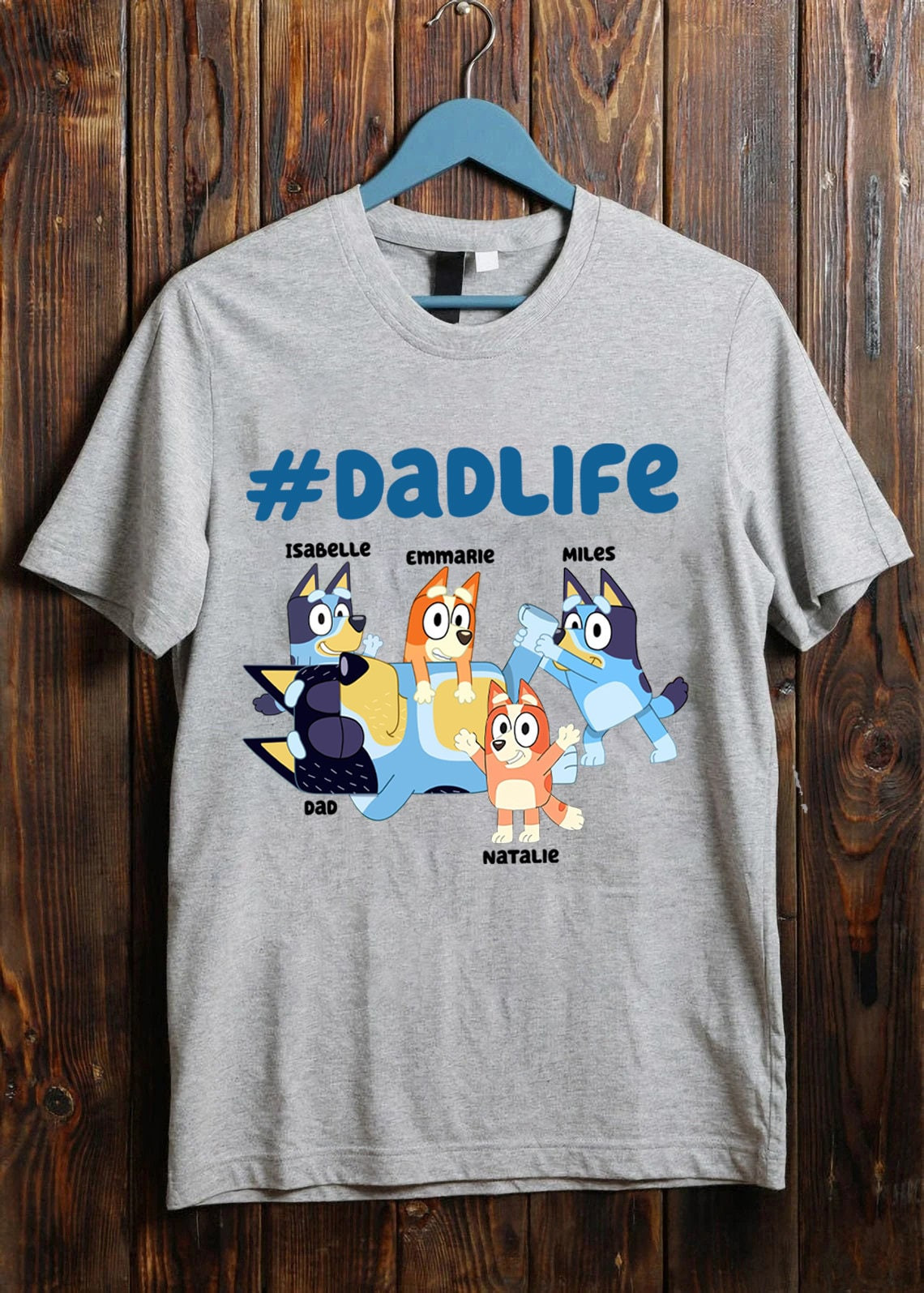 Bluey Father&amp;#039;s Day Shirt Luxury Bluey Dad Life Fathers Day Gift T Shirt Teeholly