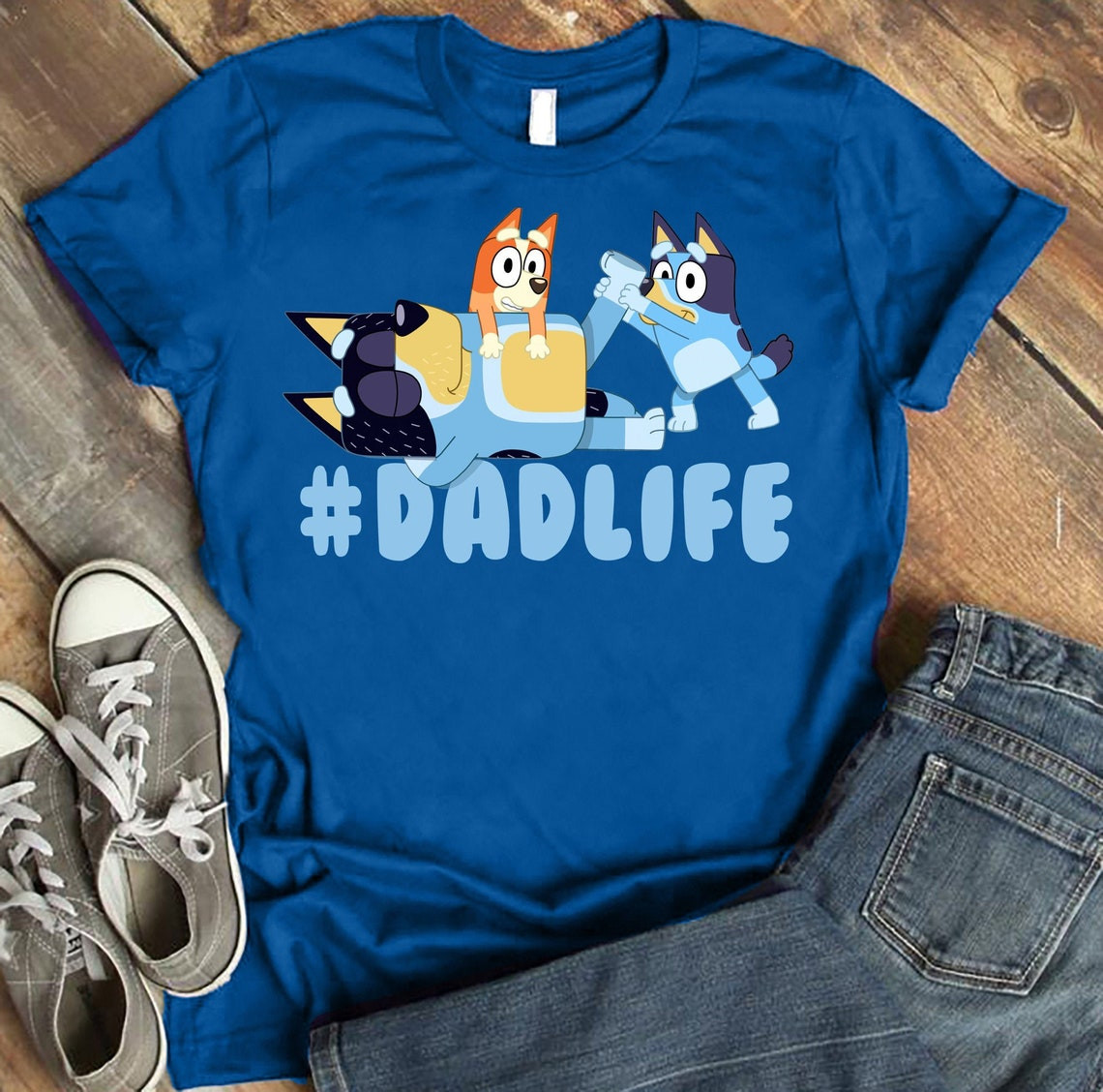 Bluey Shirts for Dad Lovely Bluey Dadlife T Shirt Bluey Family Shirt Dad Life Shirt