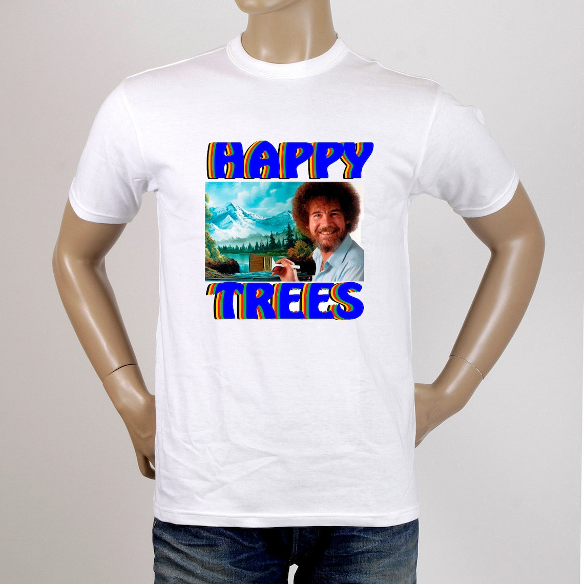 Bob Ross Tshirt Lovely Bob Ross Tshirt Happy Trees T Shirt Painting Tee Shirt