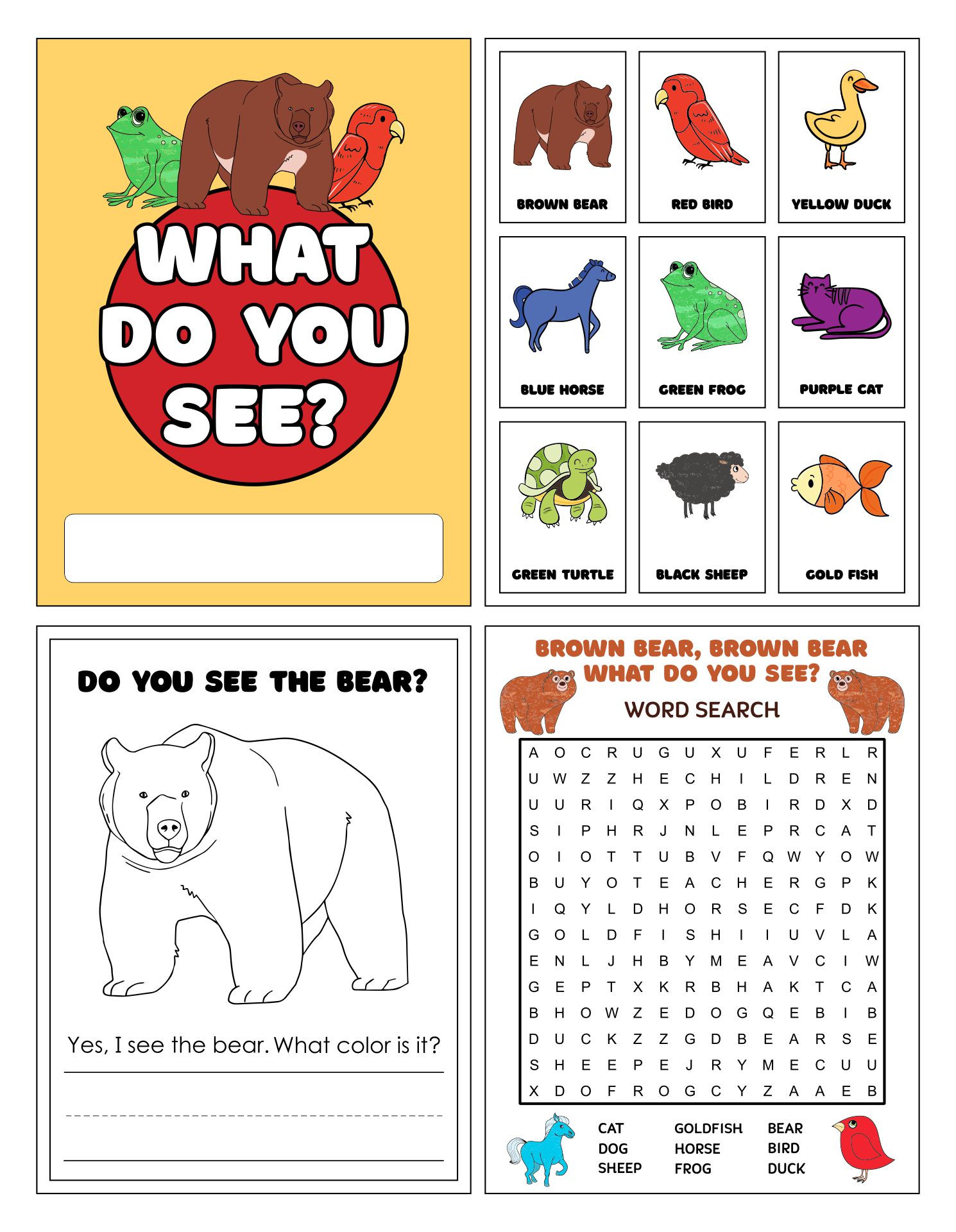 Brown Bear Book Printable Unique Brown Bear Brown Bear 12 Free Pdf Printables