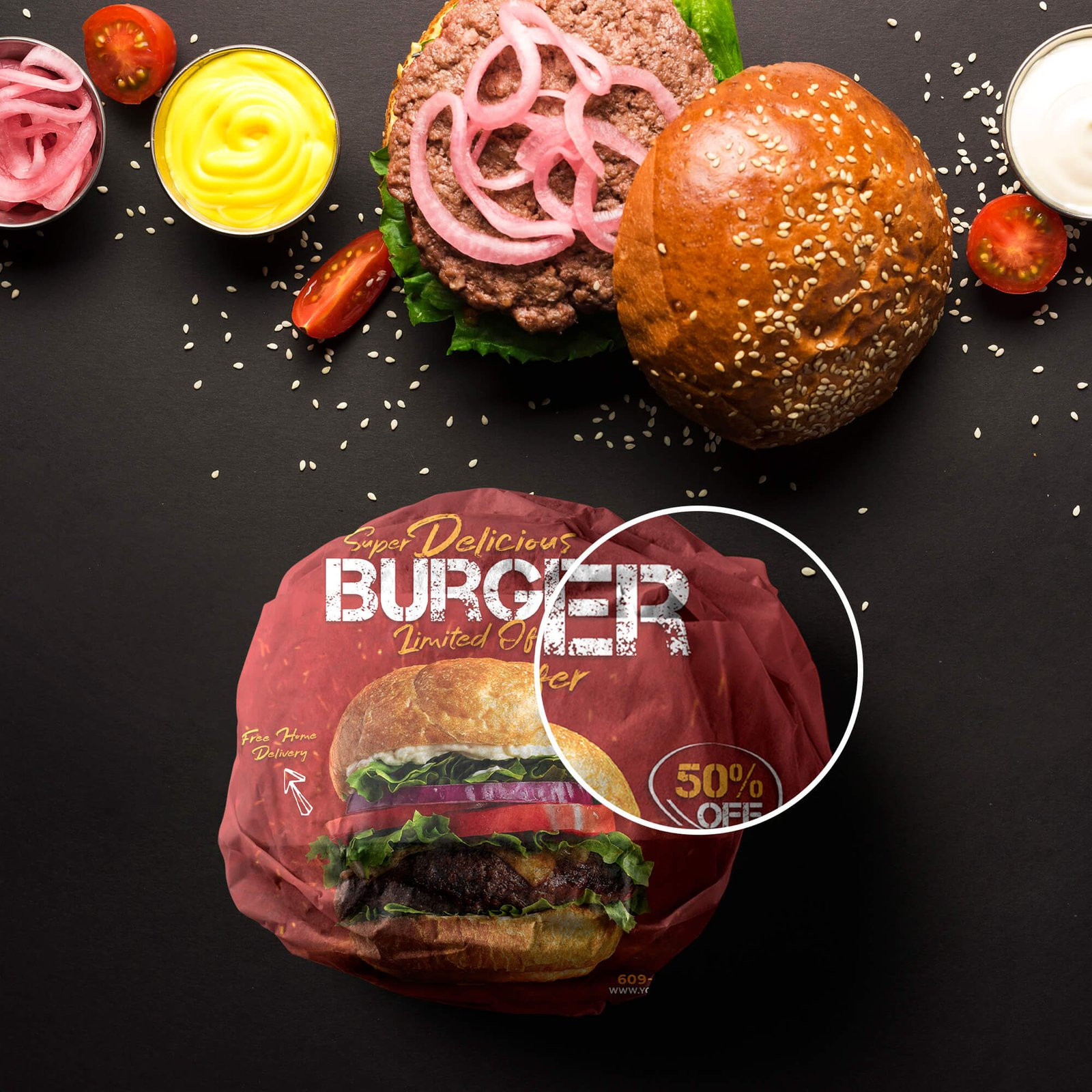 Burger Mock Up Elegant Free Burger Packaging Mockup Psd Template Mockup Den