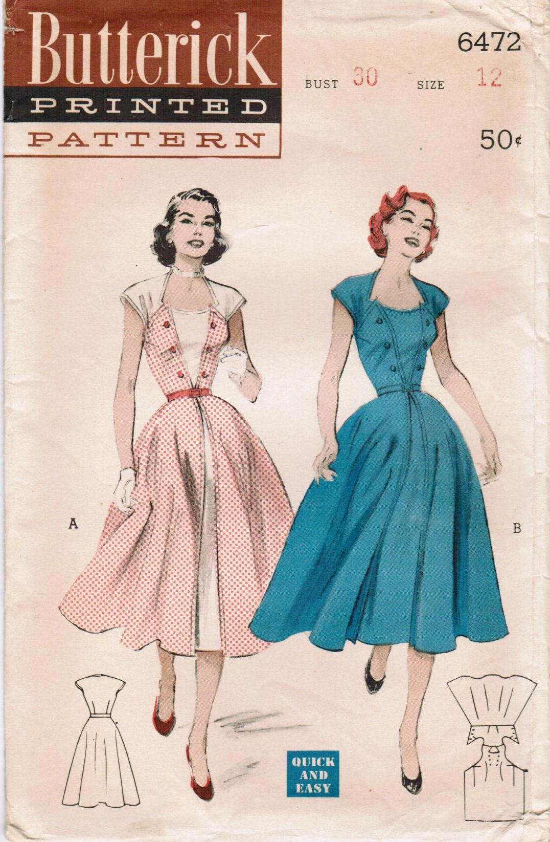 Butterick Vintage Patterns Unique butterick 6472 Vintage Sewing Patterns