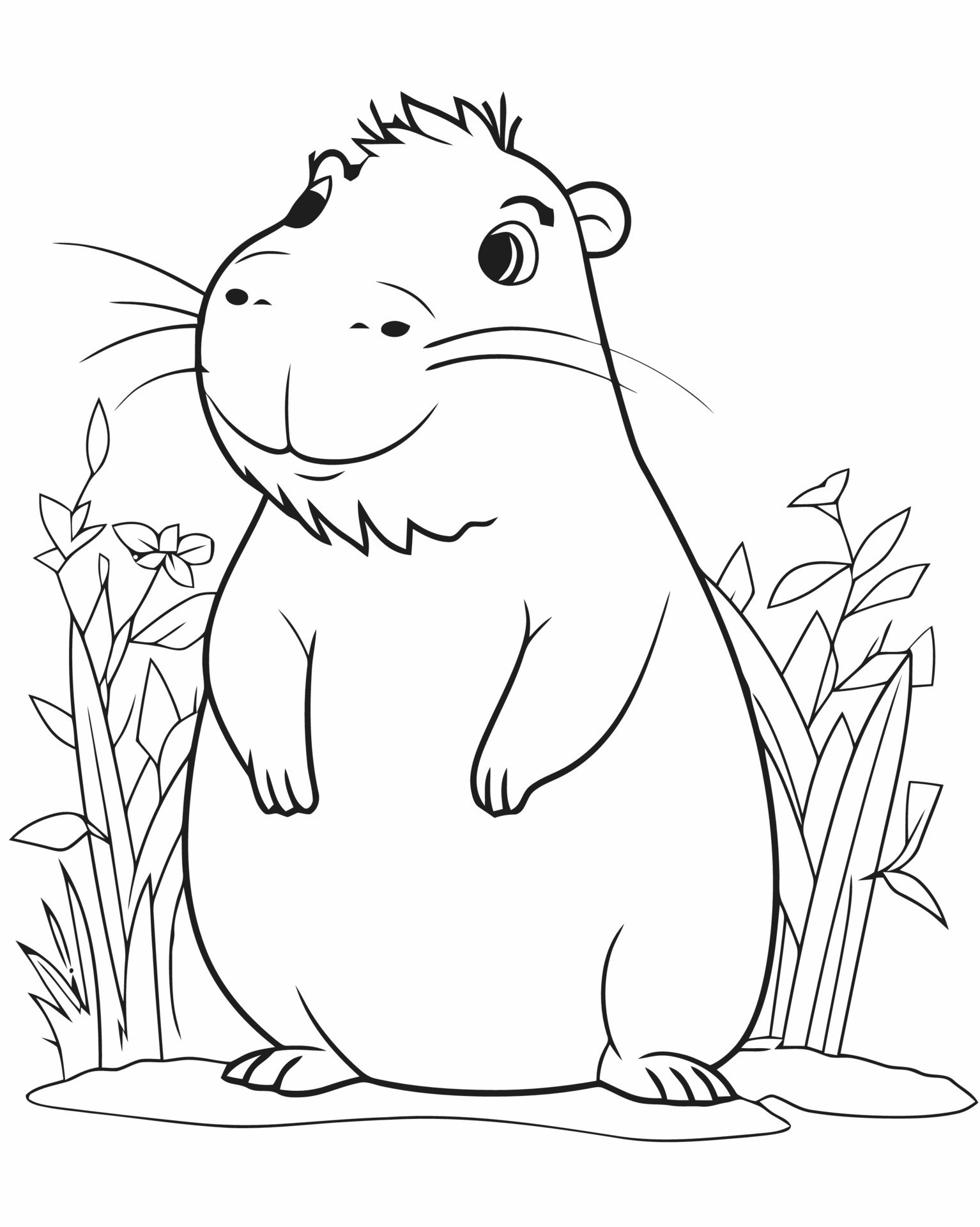 Capybara Coloring Page Inspirational Capybara Coloring Page Vector Art at Vecteezy