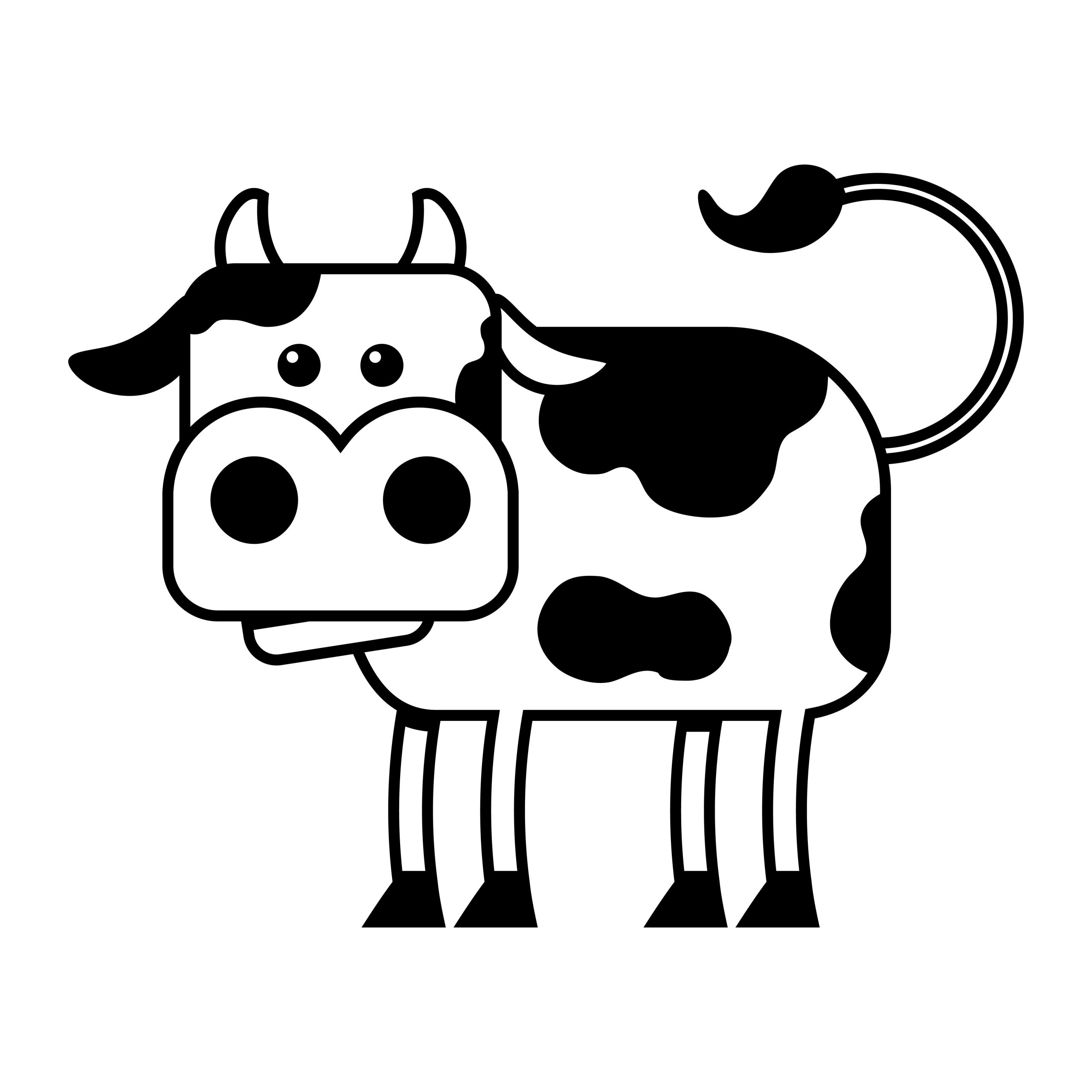 Cartoon Black and White Cow New Cow Vector Cartoon Illustration Vector Art at Vecteezy