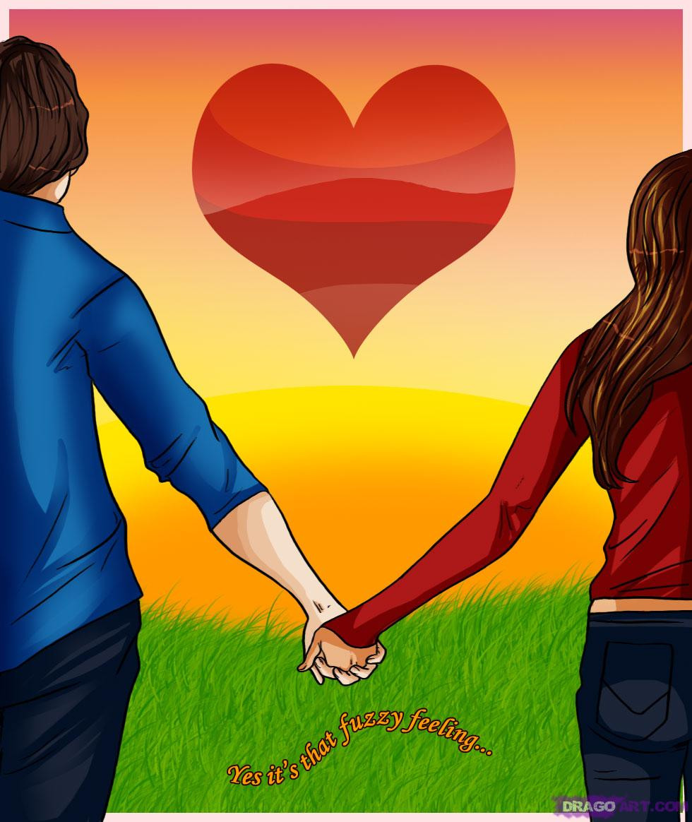 Cartoon Couple Holding Hands Lovely Cute Cartoon Couples Holding Hands Cliparts