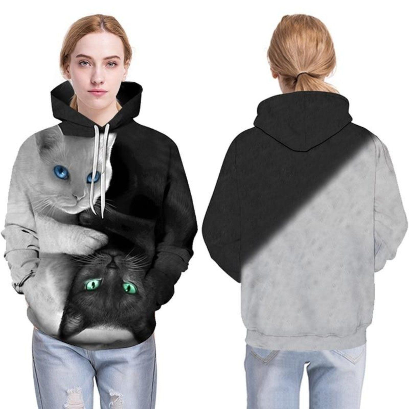 Cat Hooded Sweater Best Of Cat 3d Hooded Sweatshirt